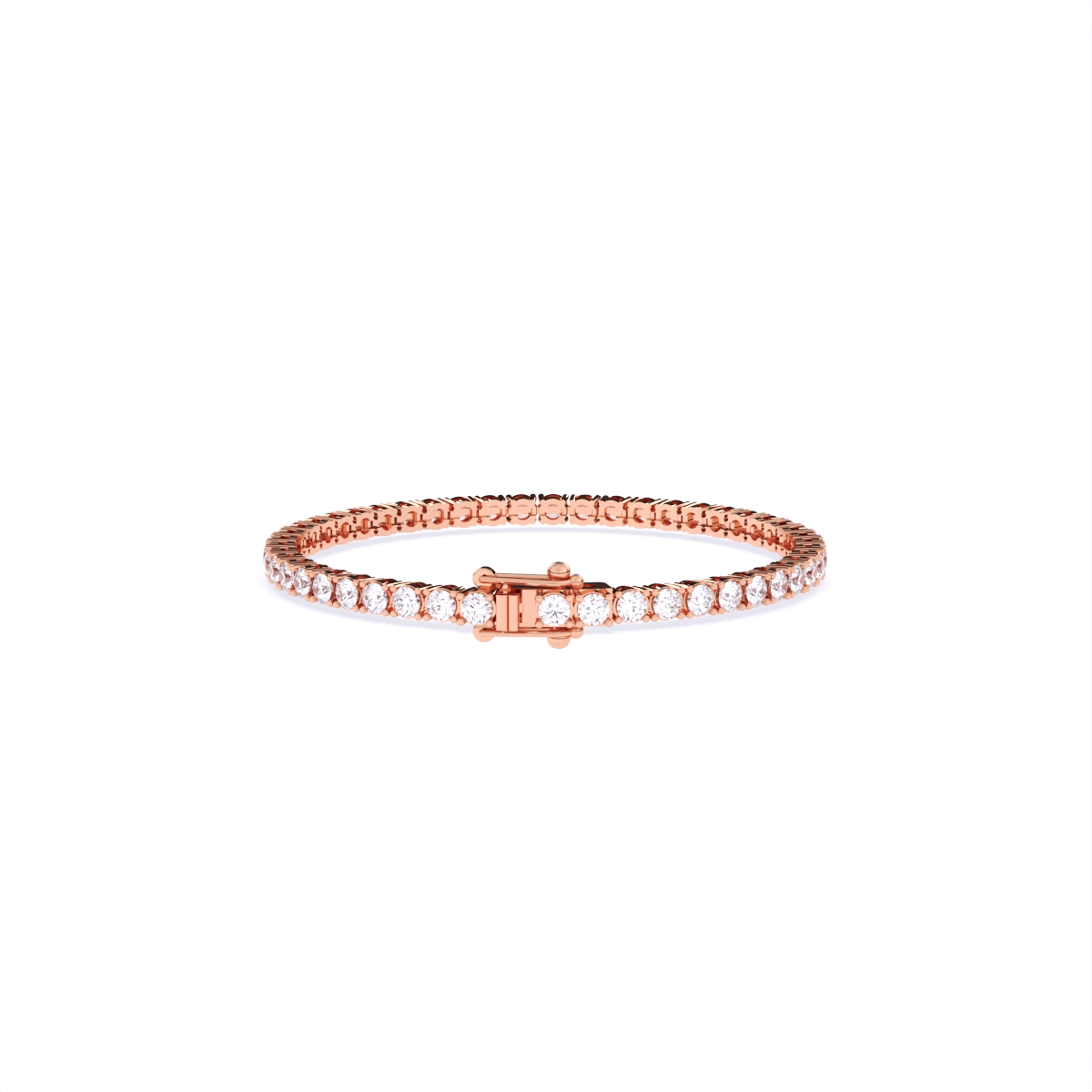 Trendy Solitaire Lab Grown Diamond Tennis Bracelet