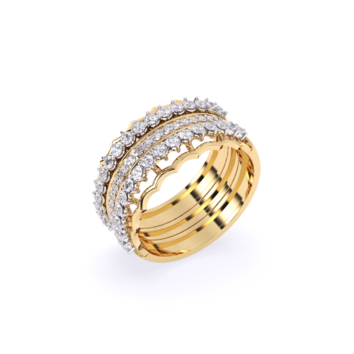 Round Half Eternity lab Grown Diamond Ring