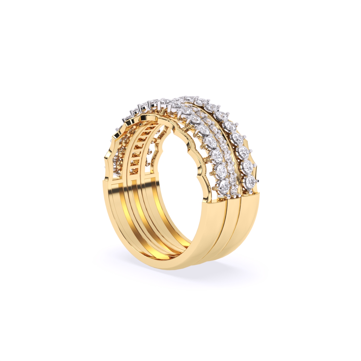 Round Half Eternity lab Grown Diamond Ring