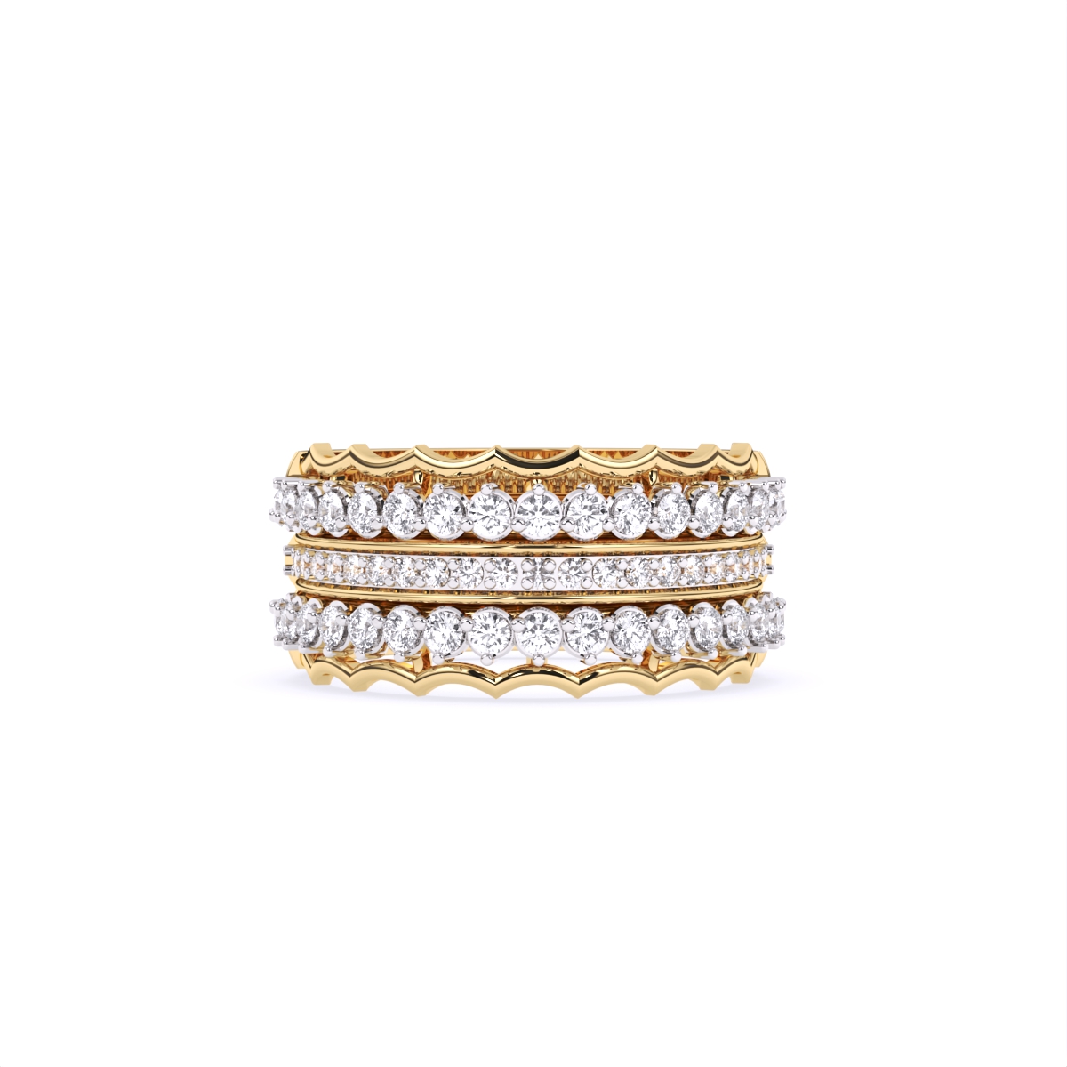 Round Half Eternity lab Grown Diamond Ring