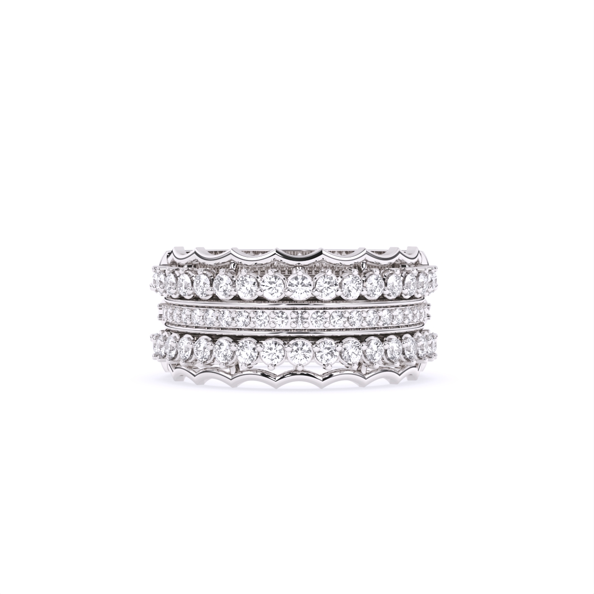 Round Half Eternity lab Grown Diamond Ring