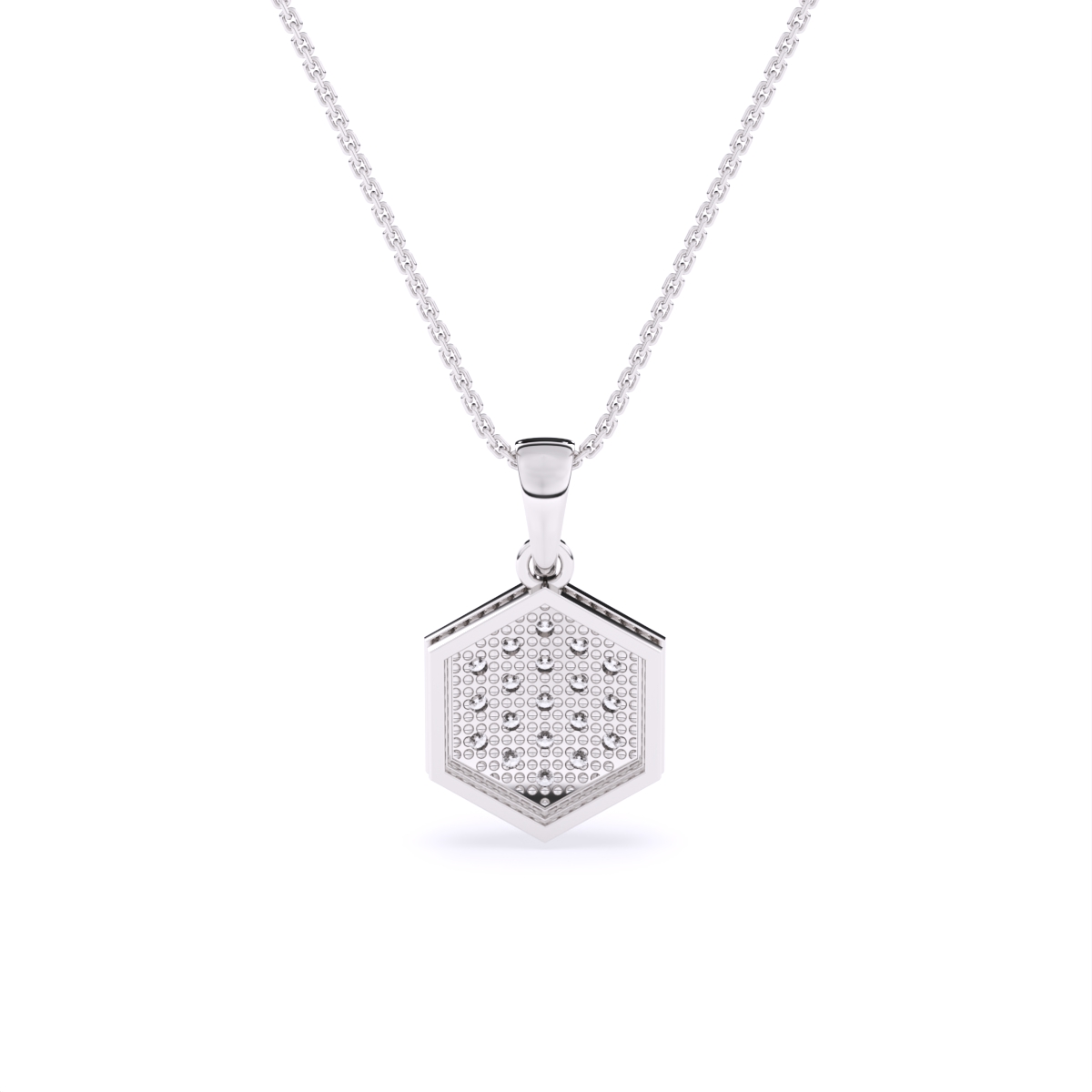 Hexagon Style Lab Grown Diamond Pendant