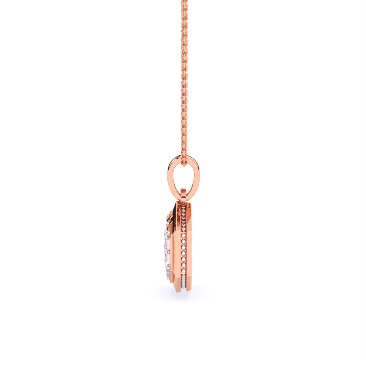 Hexagon Style Lab Grown Diamond Pendant
