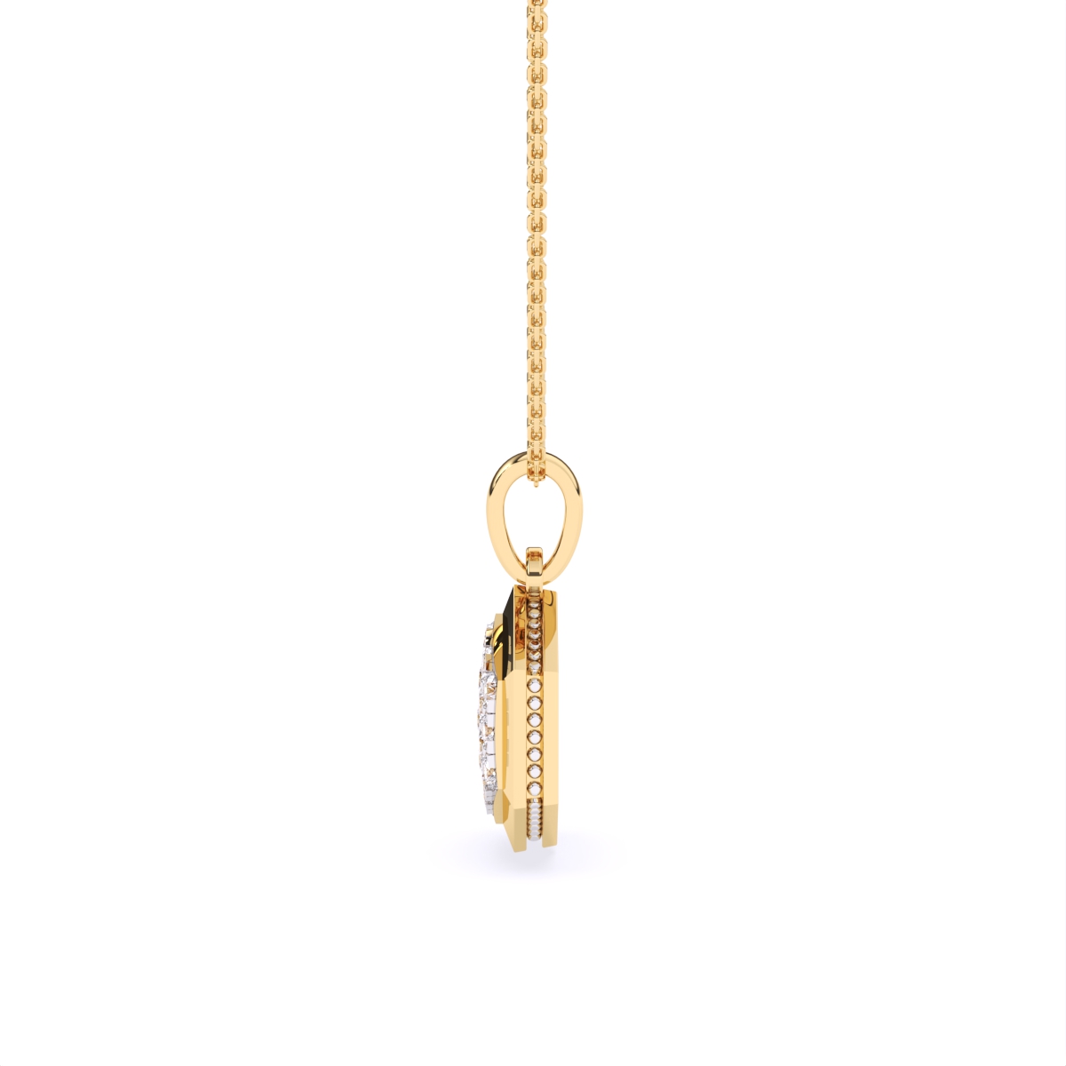 Hexagon Style Lab Grown Diamond Pendant