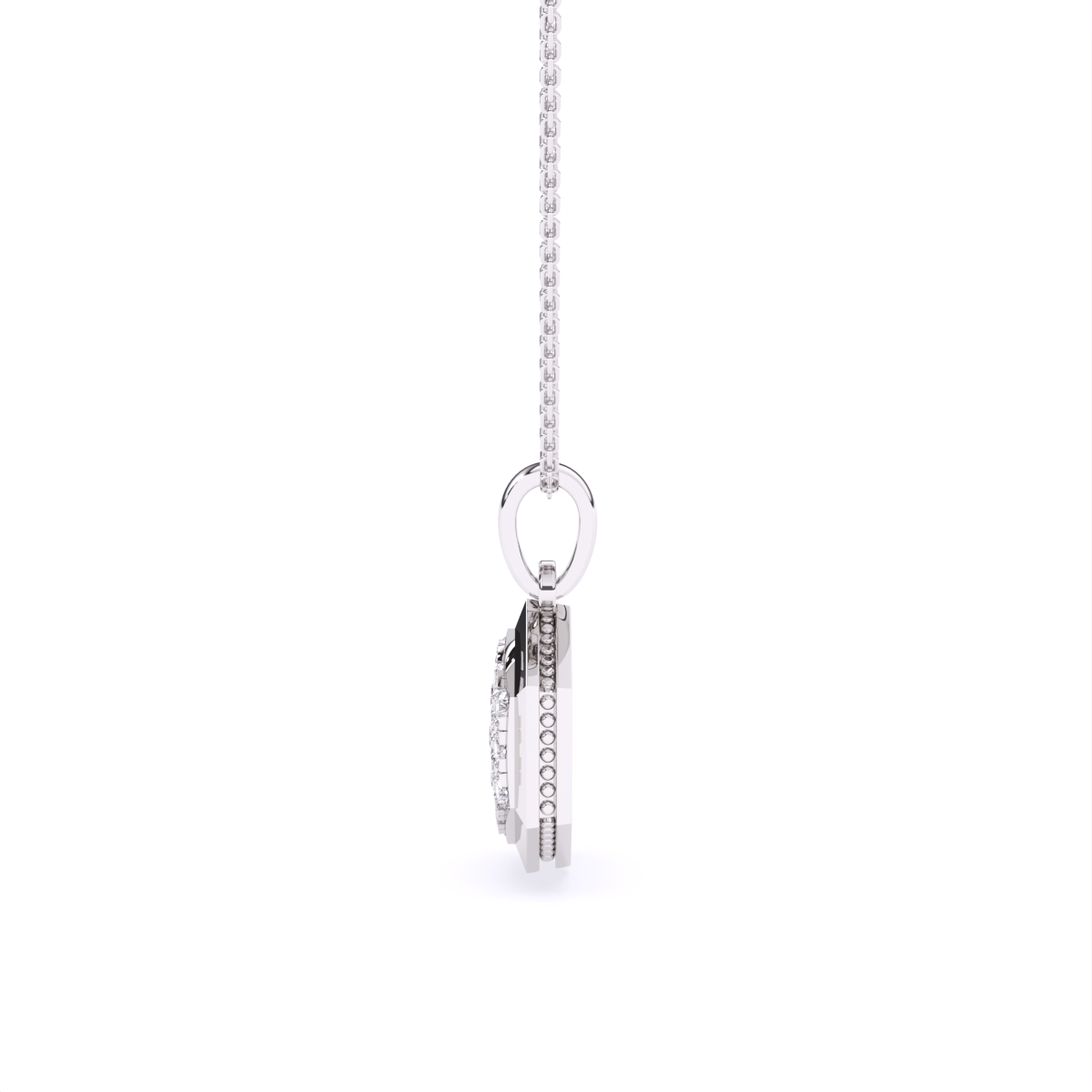 Hexagon Style Lab Grown Diamond Pendant
