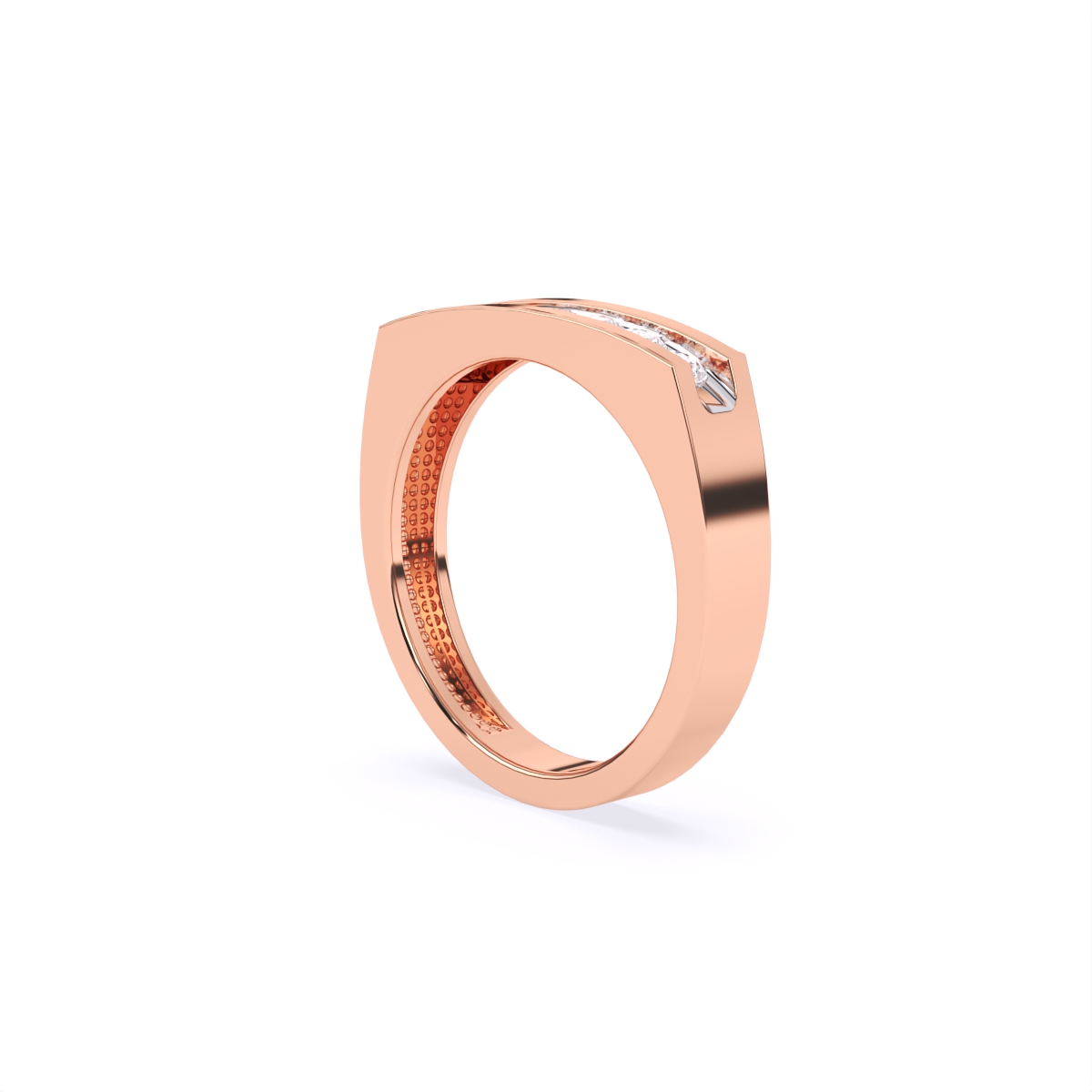 Round Channel Settings Diamond Wedding Ring