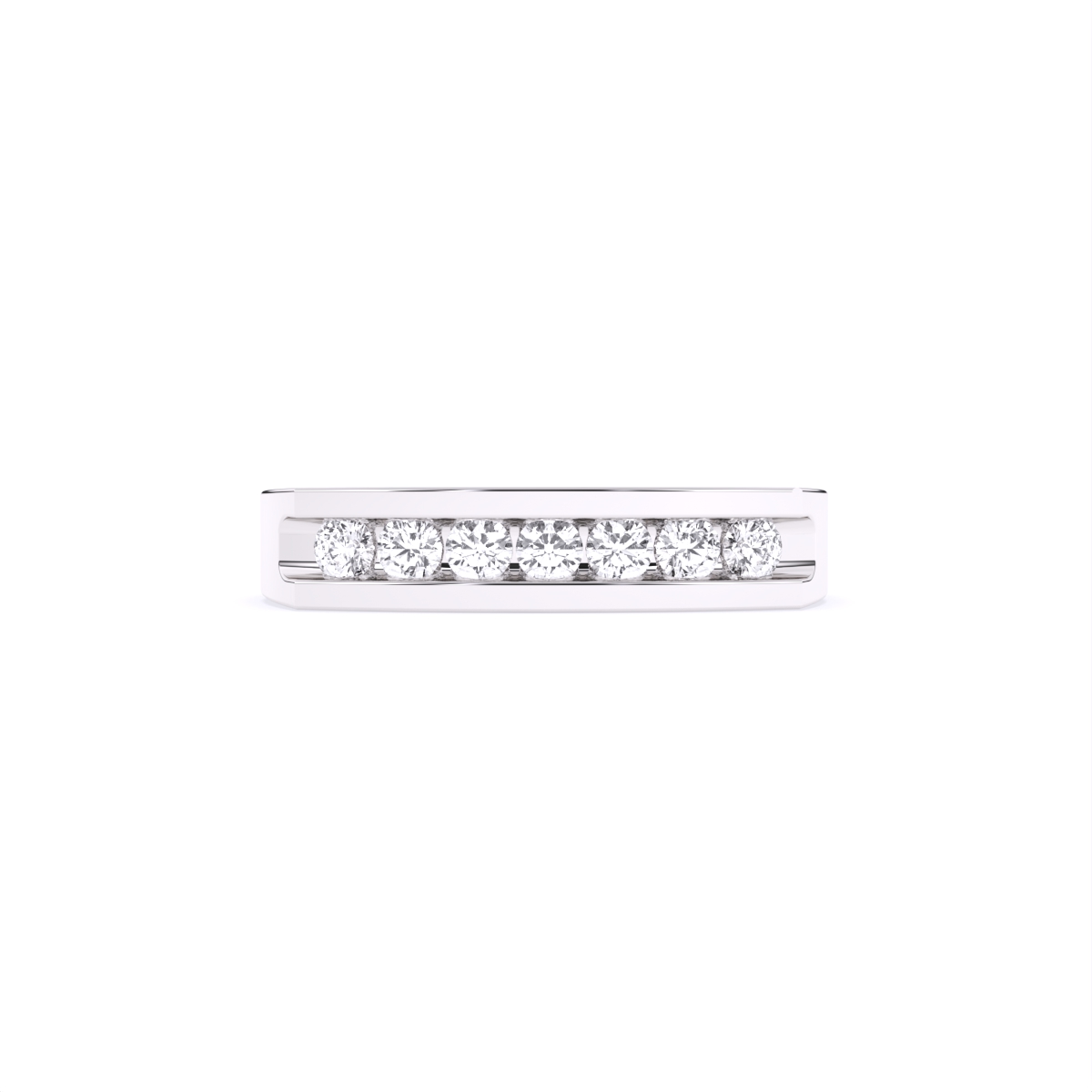 Round Channel Settings Diamond Wedding Ring