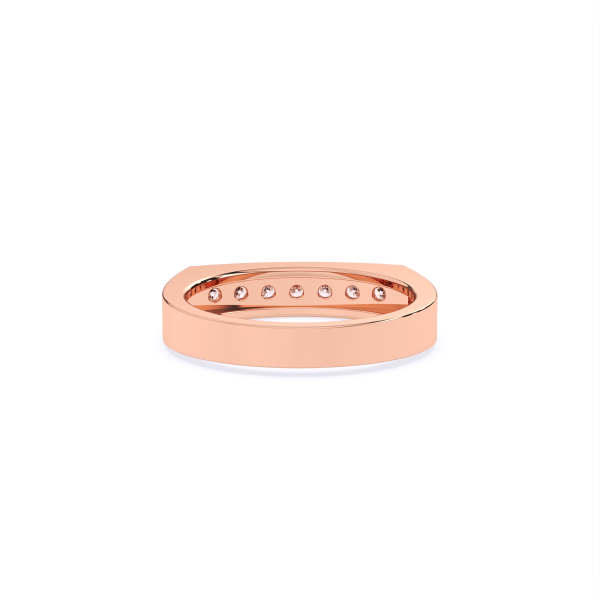 Round Channel Settings Diamond Wedding Ring