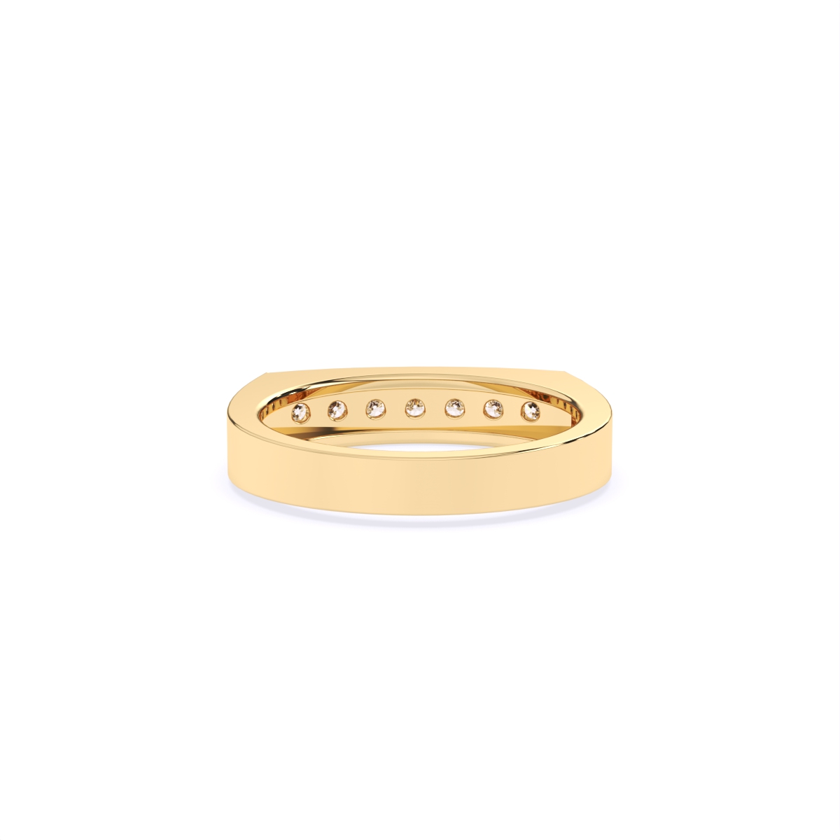 Round Channel Settings Diamond Wedding Ring