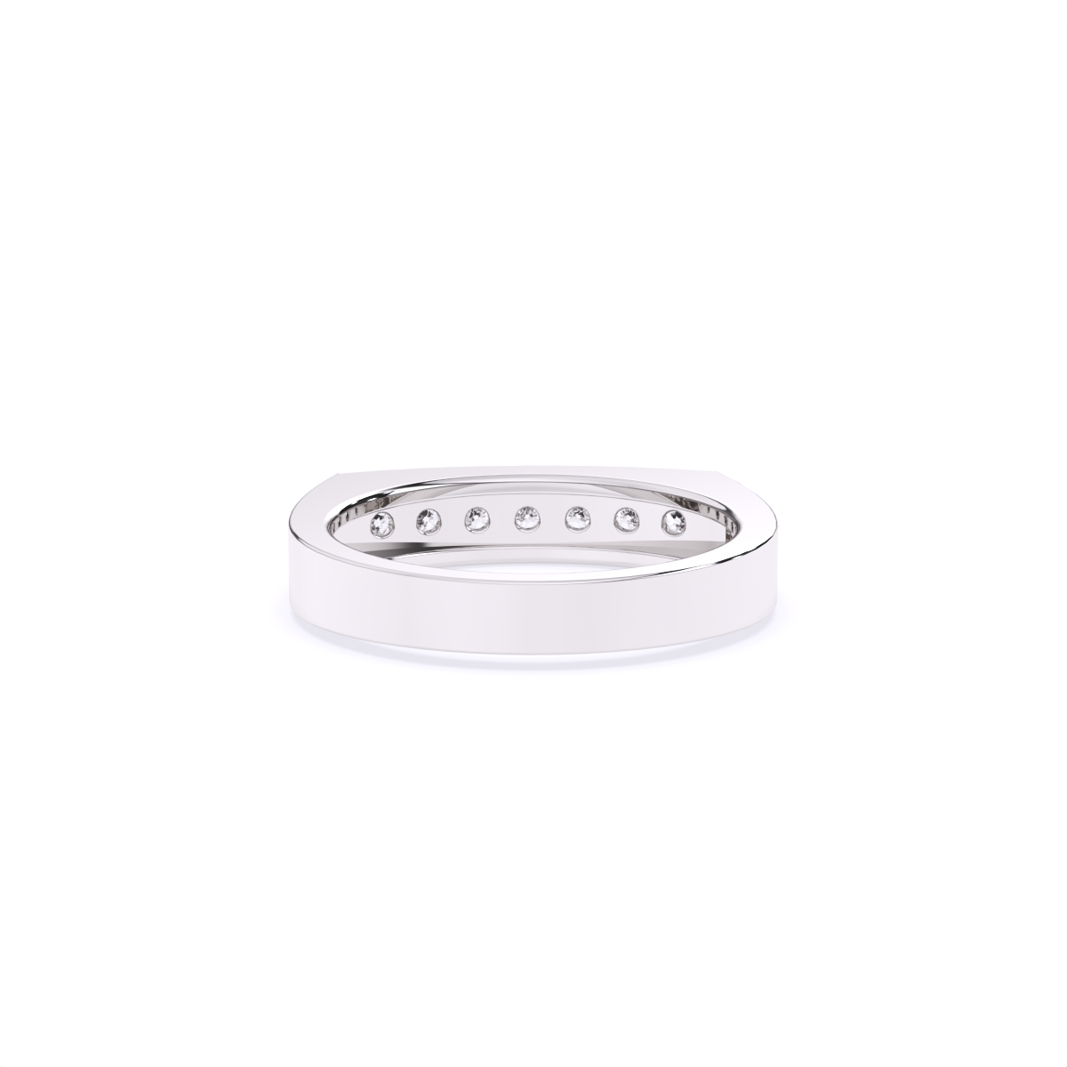 Round Channel Settings Diamond Wedding Ring