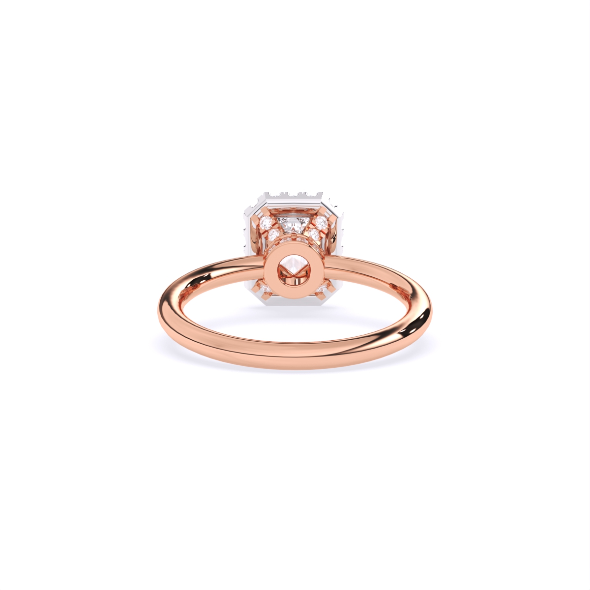 Emerald Halo lab Diamond Wedding Ring
