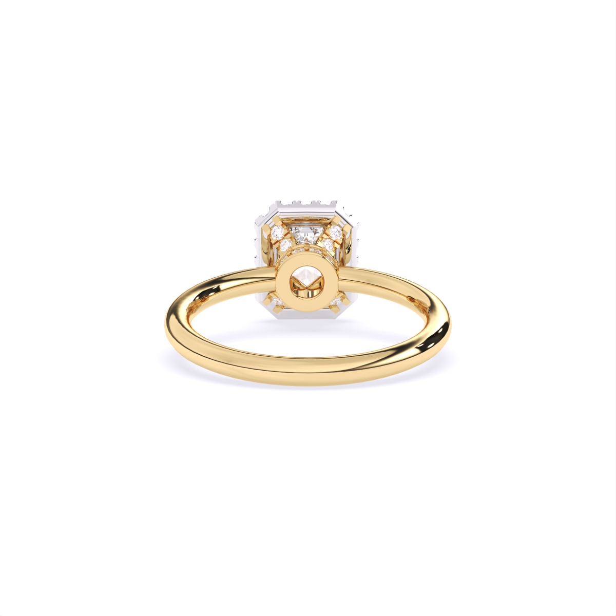 Emerald Halo lab Diamond Wedding Ring