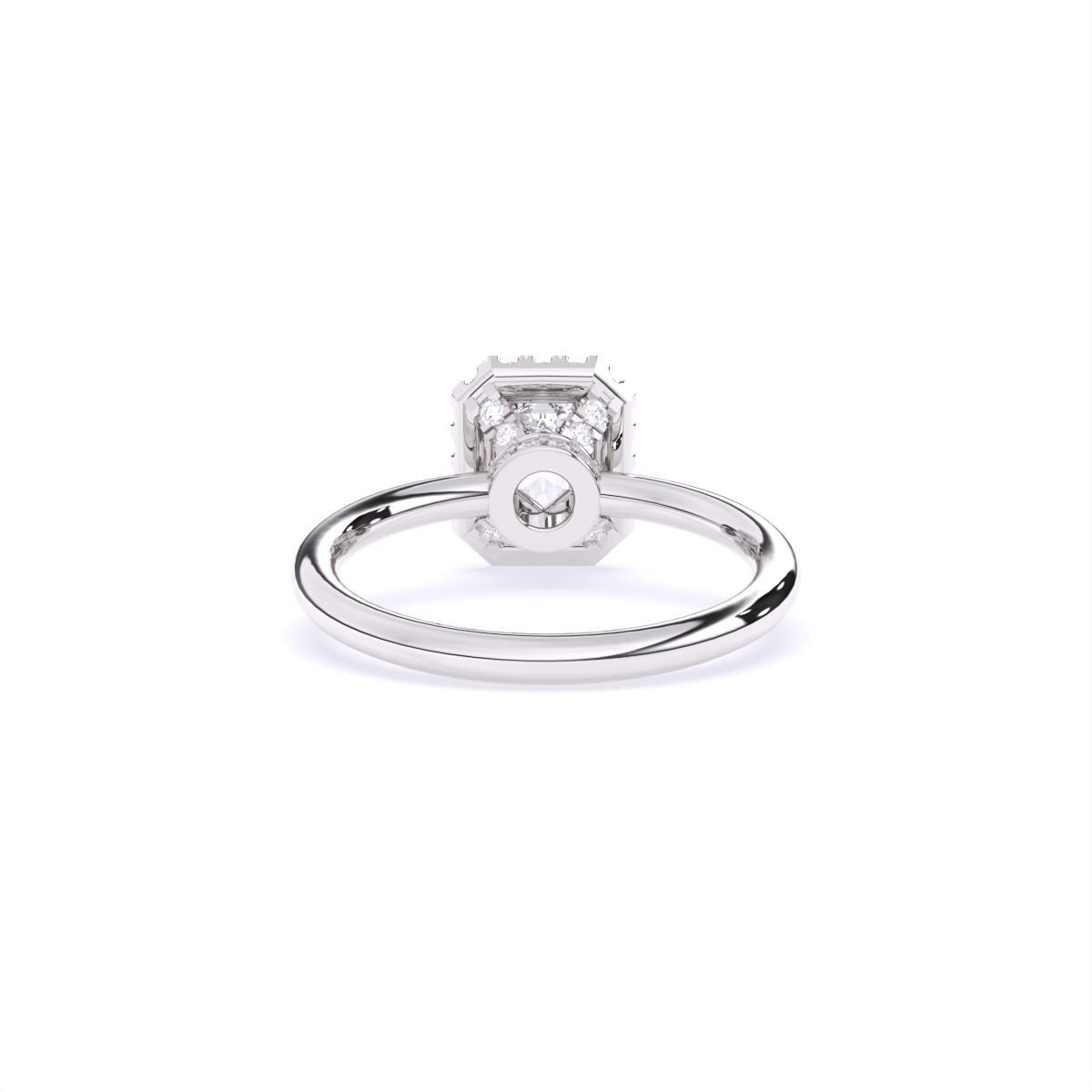 Emerald Halo lab Diamond Wedding Ring