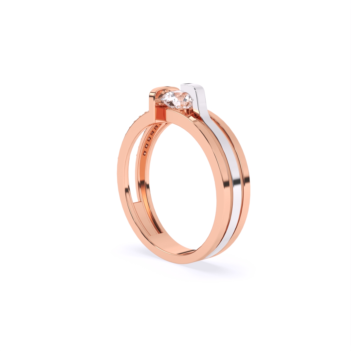 Round Solitaire and Accents Lab Diamond Ring