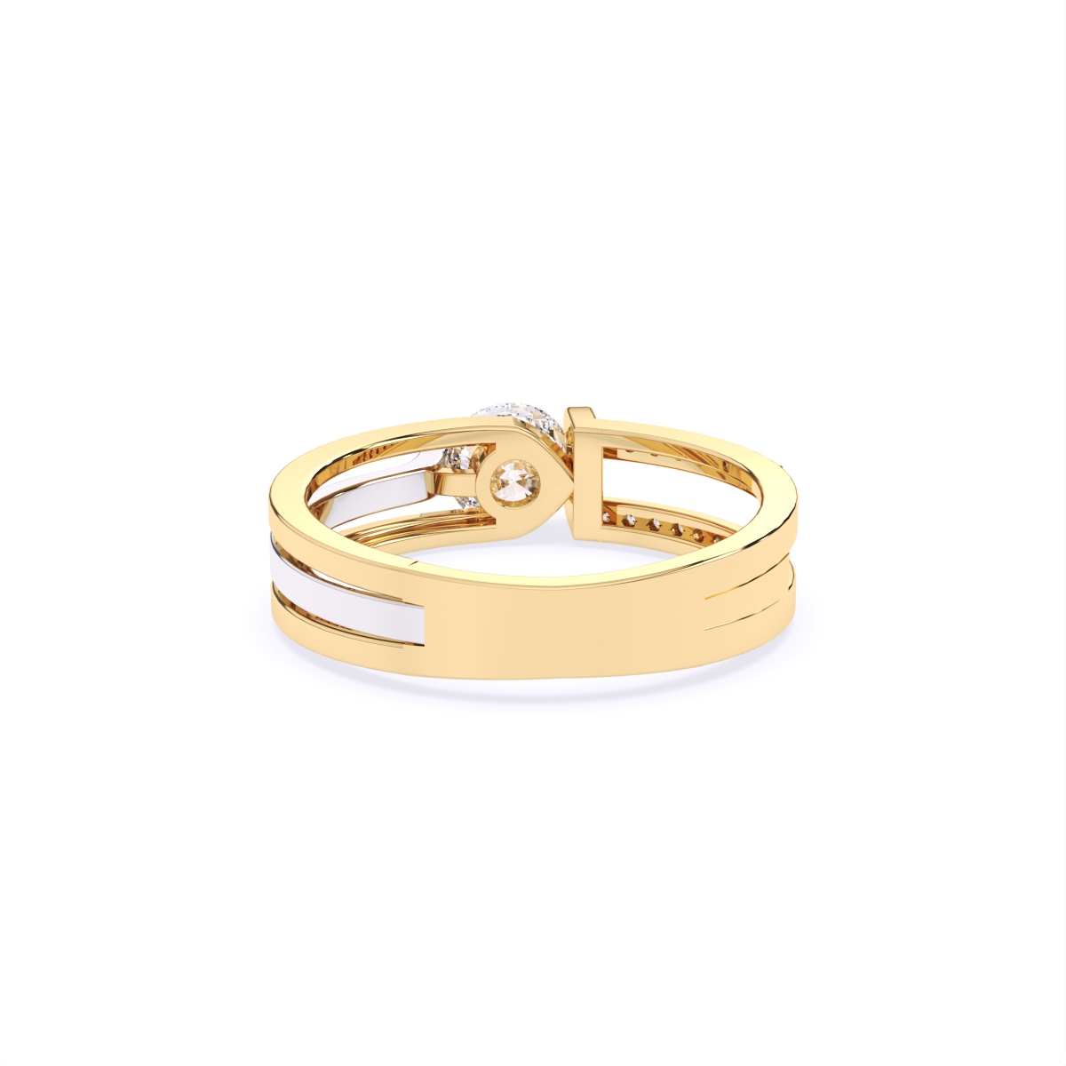 Round Solitaire and Accents Lab Diamond Ring