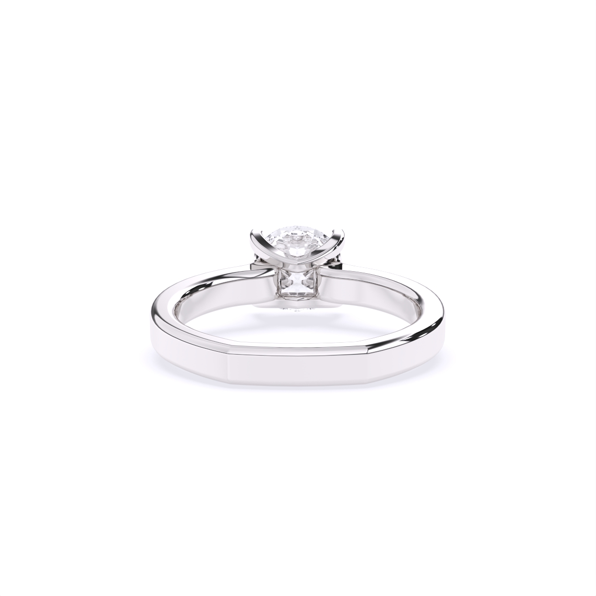 Round Four Prong lab Diamond Solitaire Ring