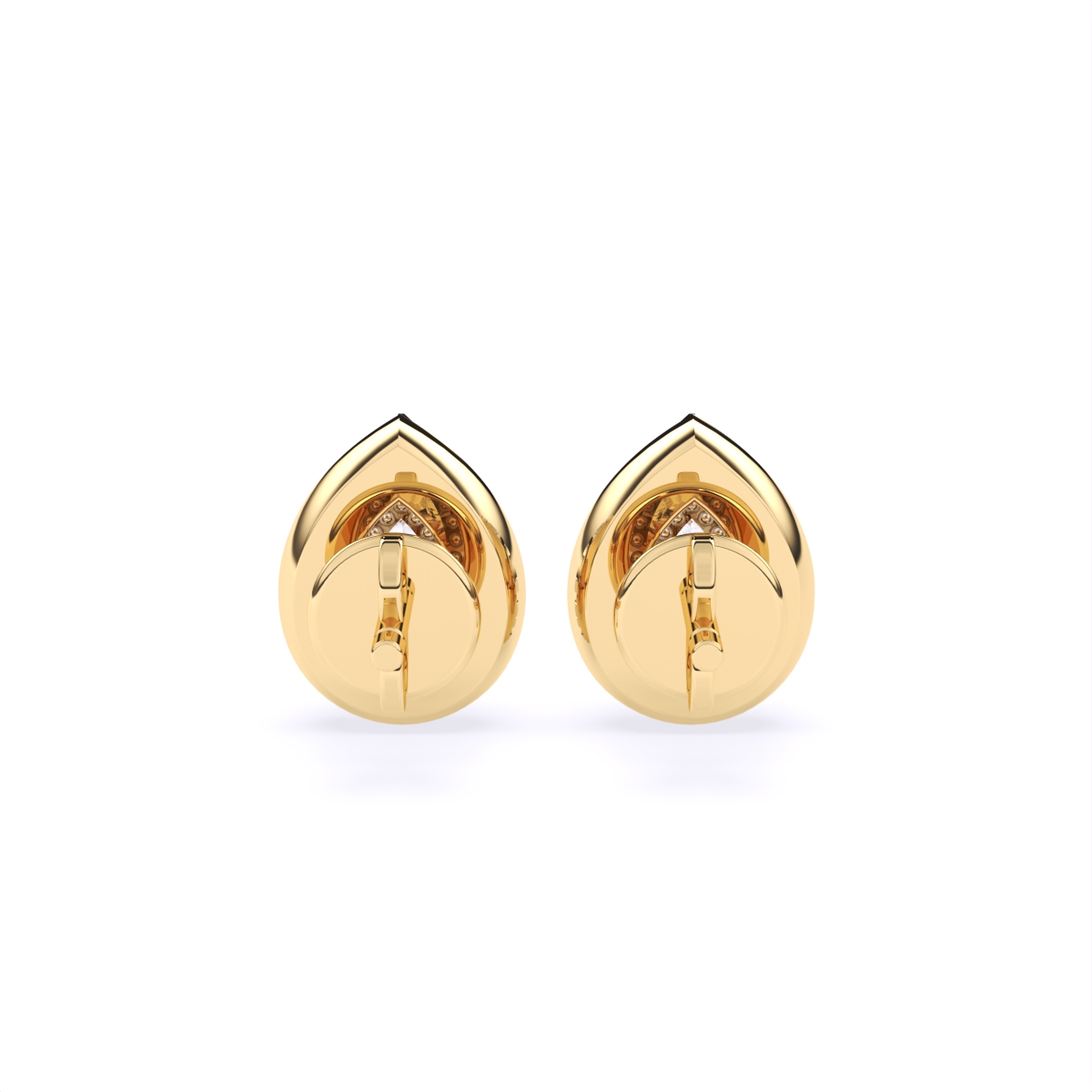 Pear Solitaire Halo lab Diamond Earrings