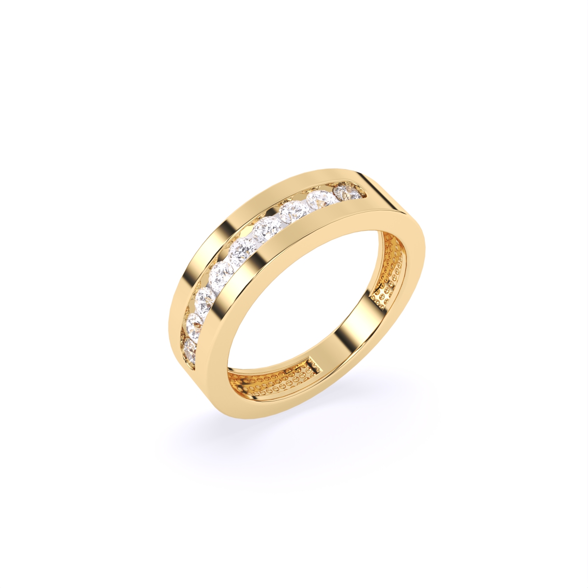 Round Channel Settings Lab Diamond Band