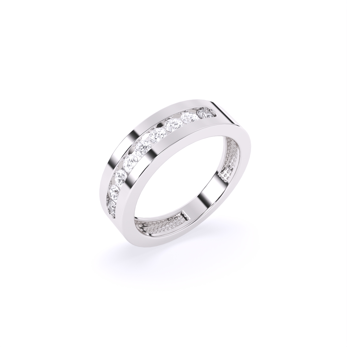 Round Channel Settings Lab Diamond Band