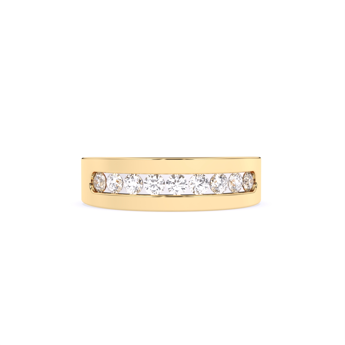 Round Channel Settings Lab Diamond Band