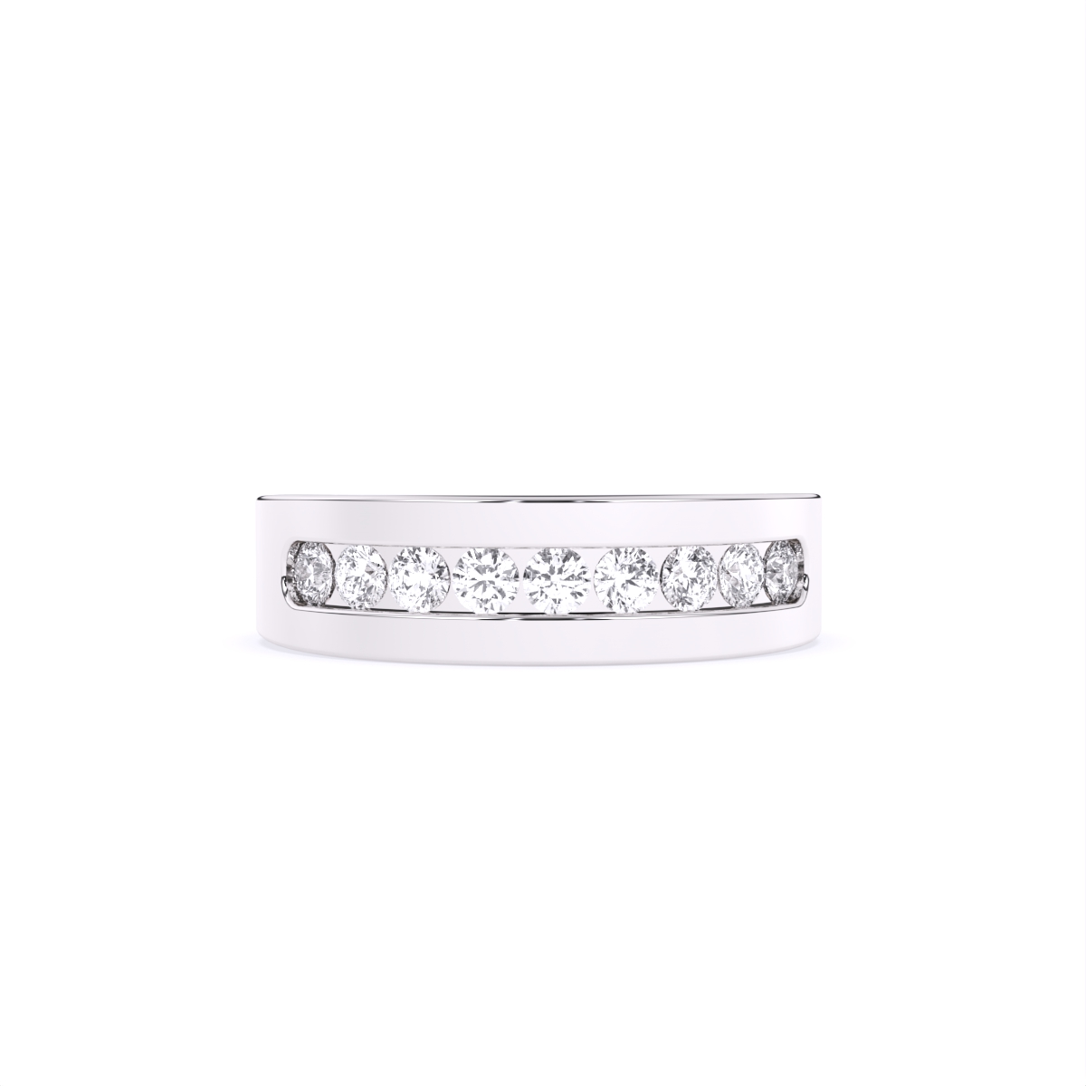 Round Channel Settings Lab Diamond Band