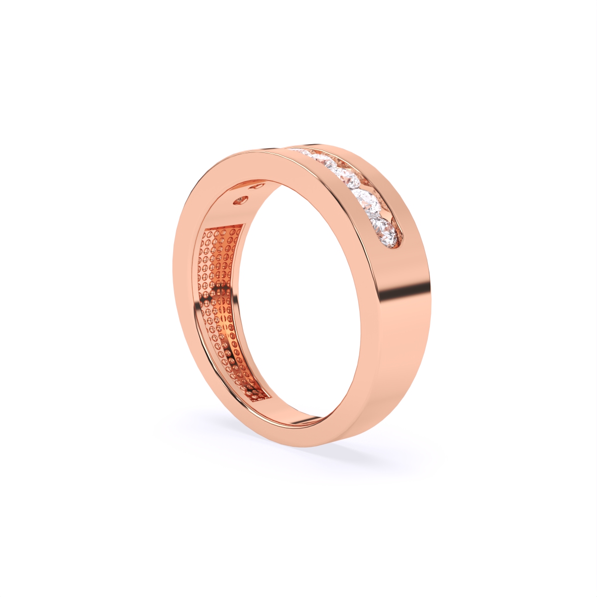 Round Channel Settings Lab Diamond Band
