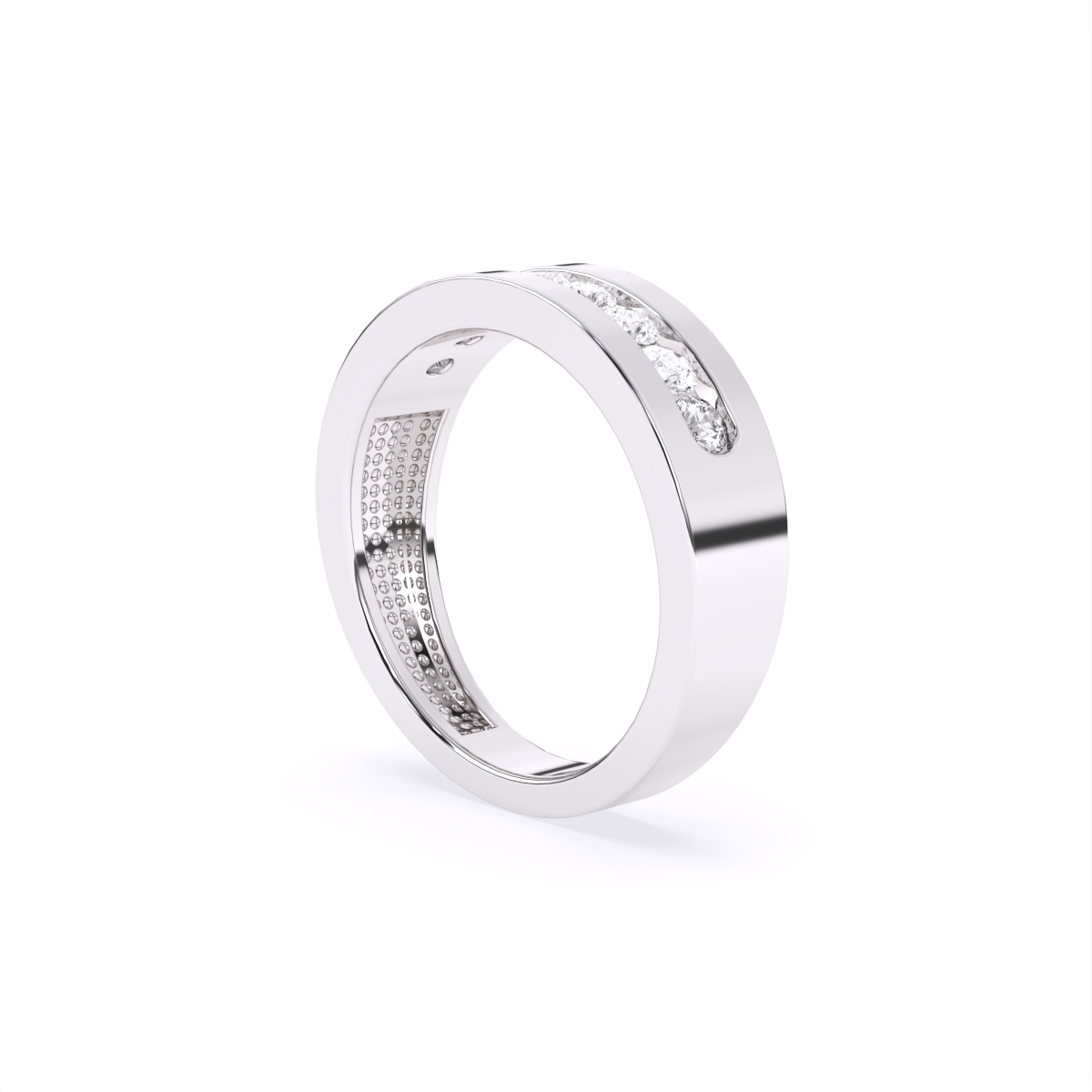 Round Channel Settings Lab Diamond Band