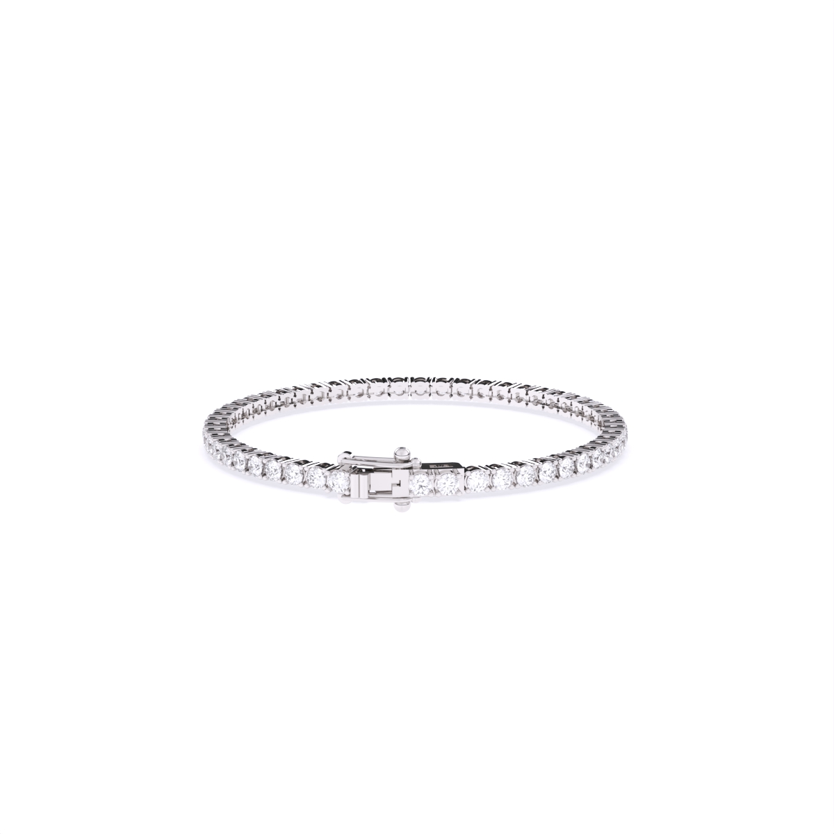 14K Gold Round Solitaire Tennis Bracelet