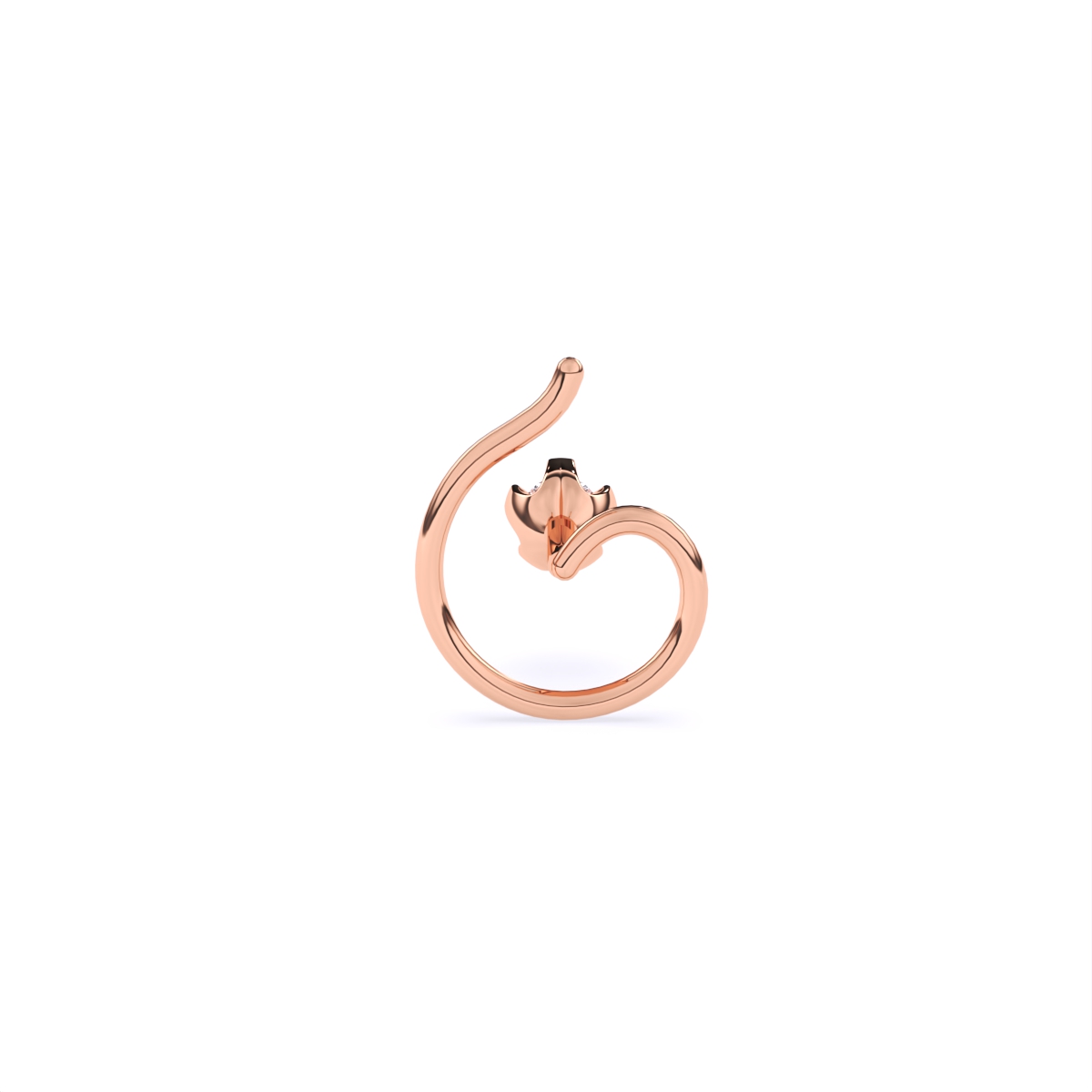 Round Six Prong Lab Diamond Nose Pin