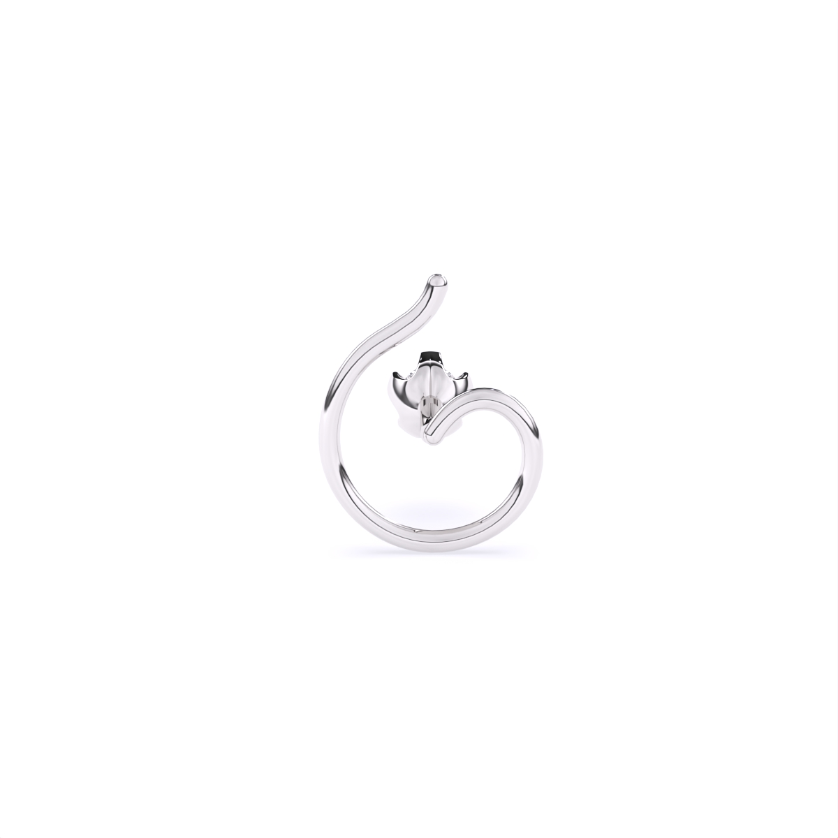 Round Six Prong Lab Diamond Nose Pin