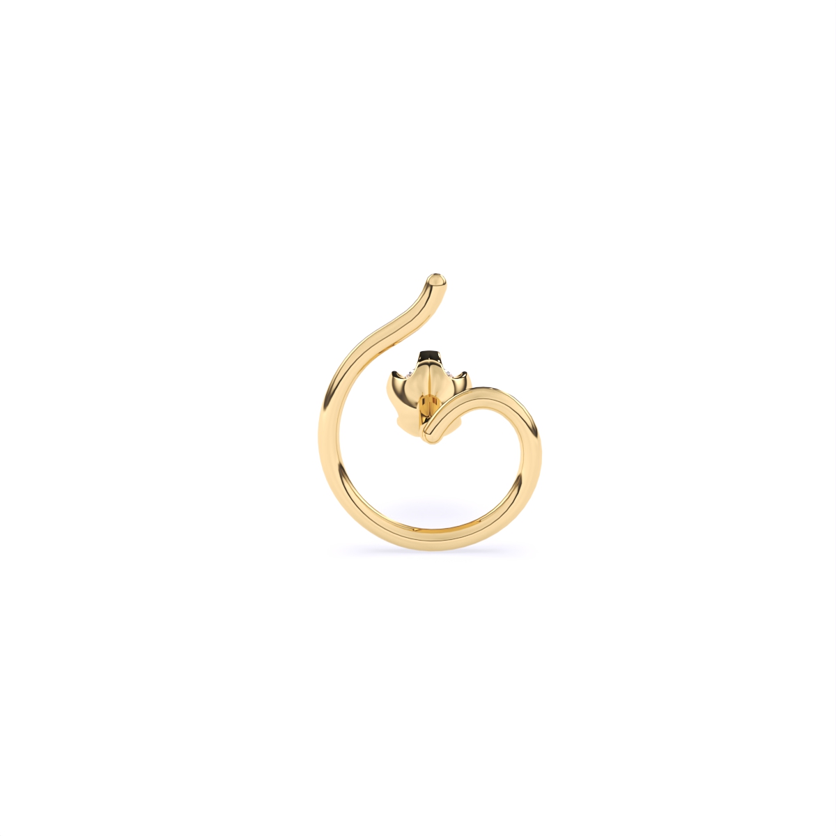 Round Six Prong Lab Diamond Nose Pin