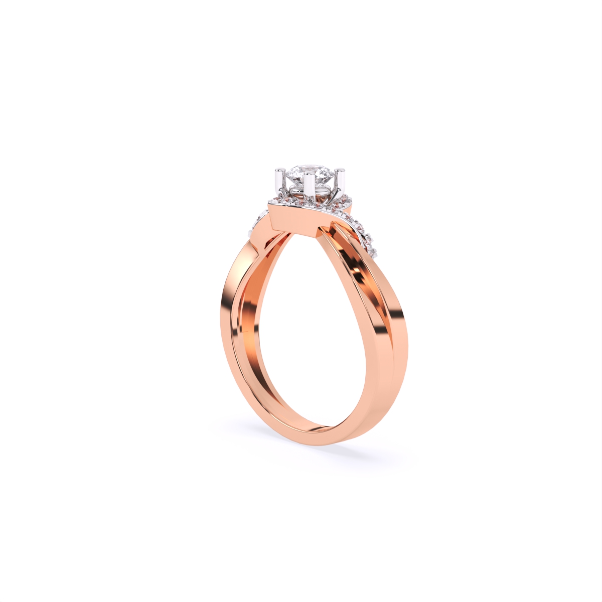 Modern Enchanted Twist Diamond Ring