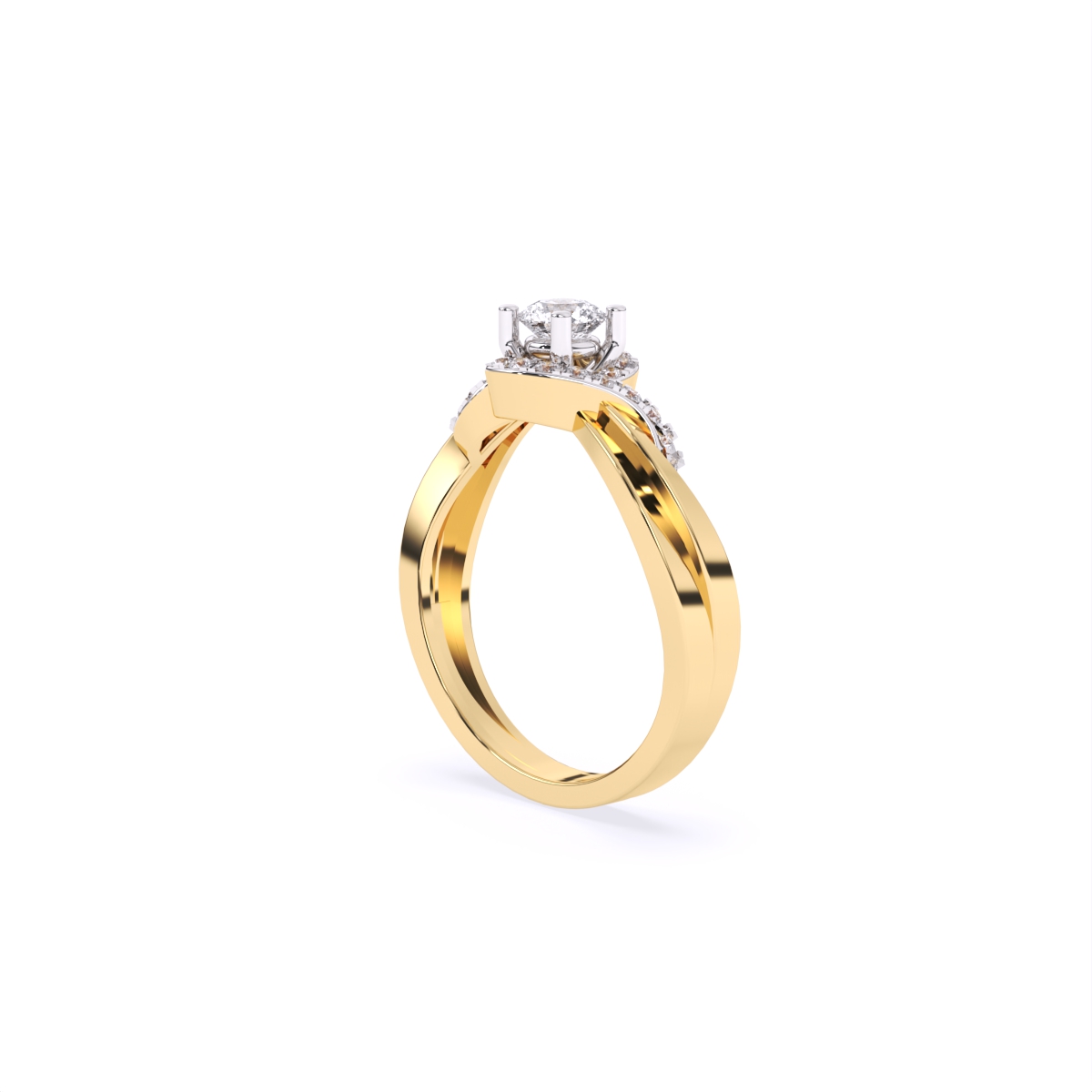 Modern Enchanted Twist Diamond Ring