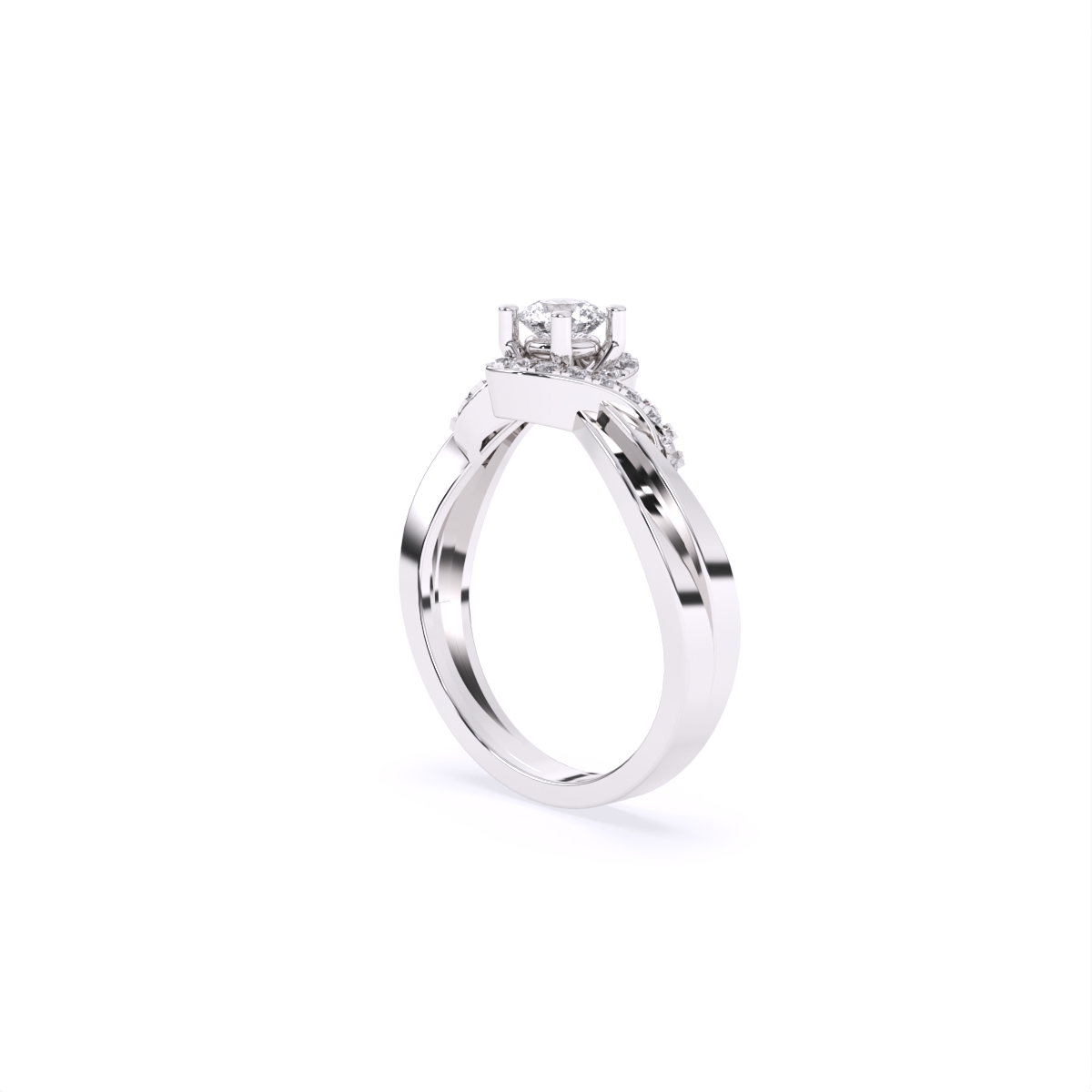 Modern Enchanted Twist Diamond Ring