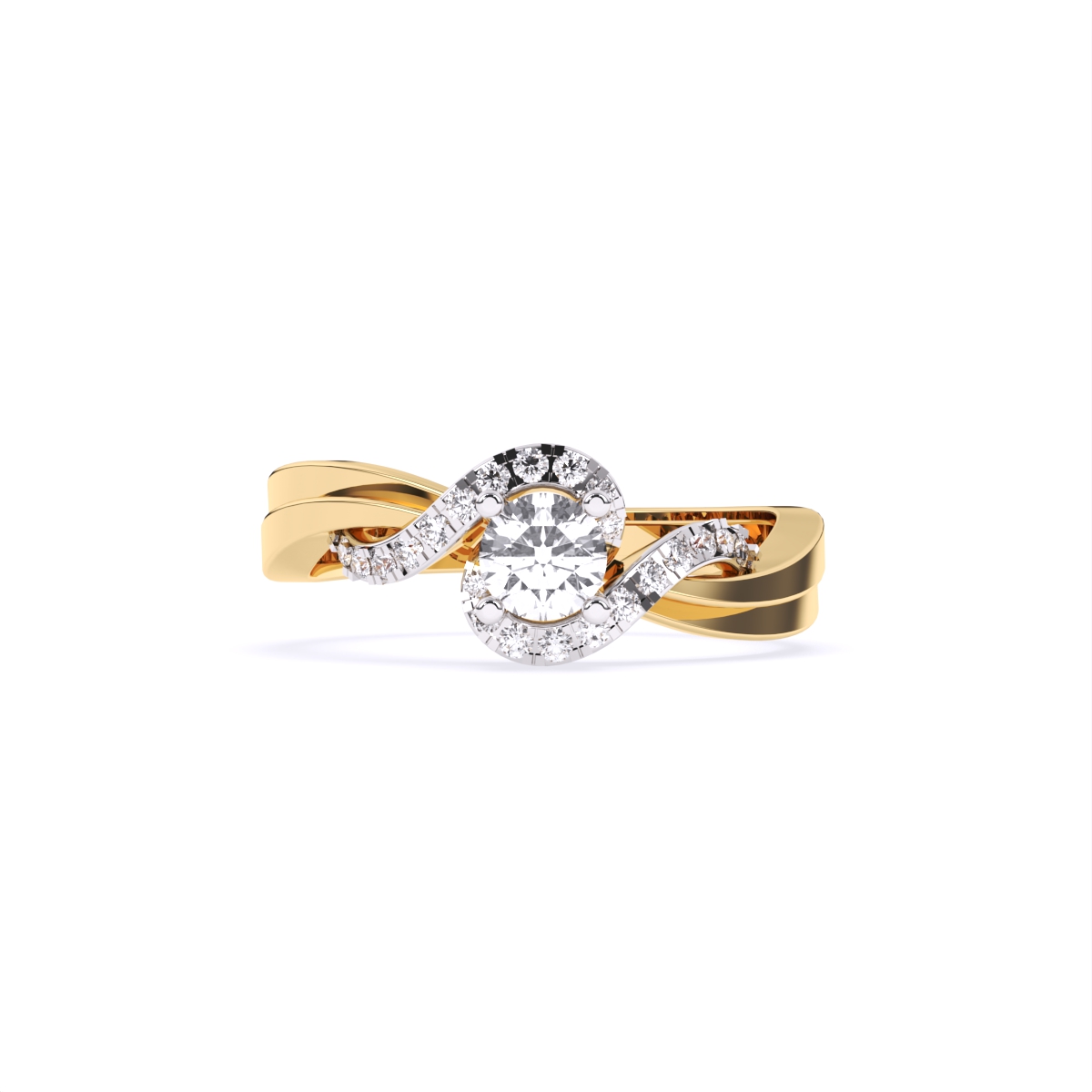 Modern Enchanted Twist Diamond Ring