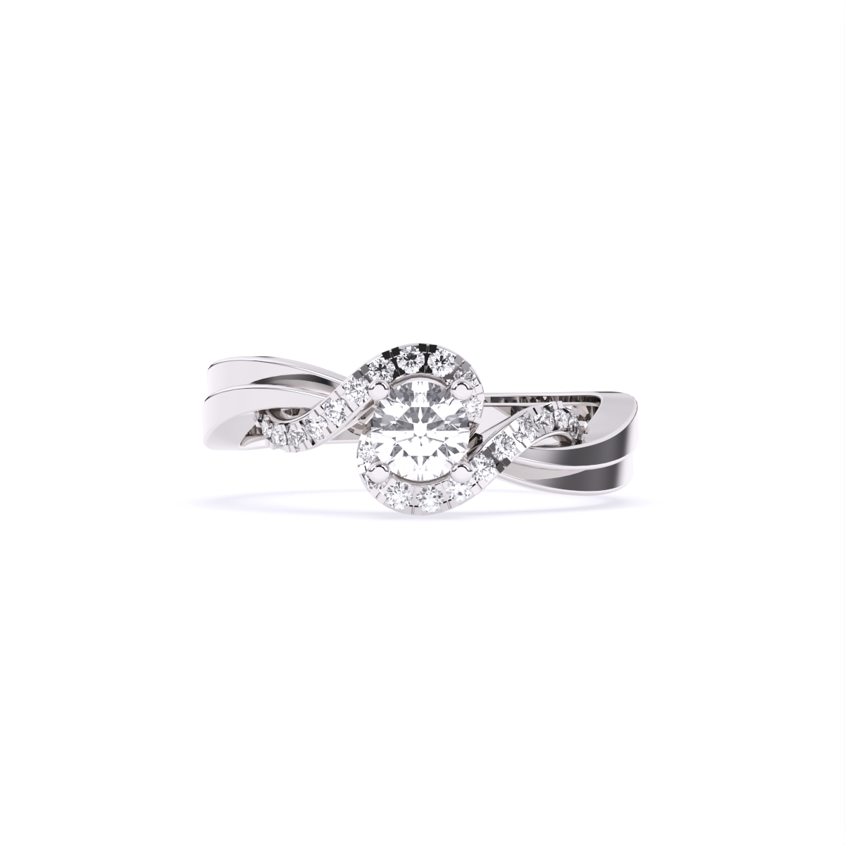 Modern Enchanted Twist Diamond Ring