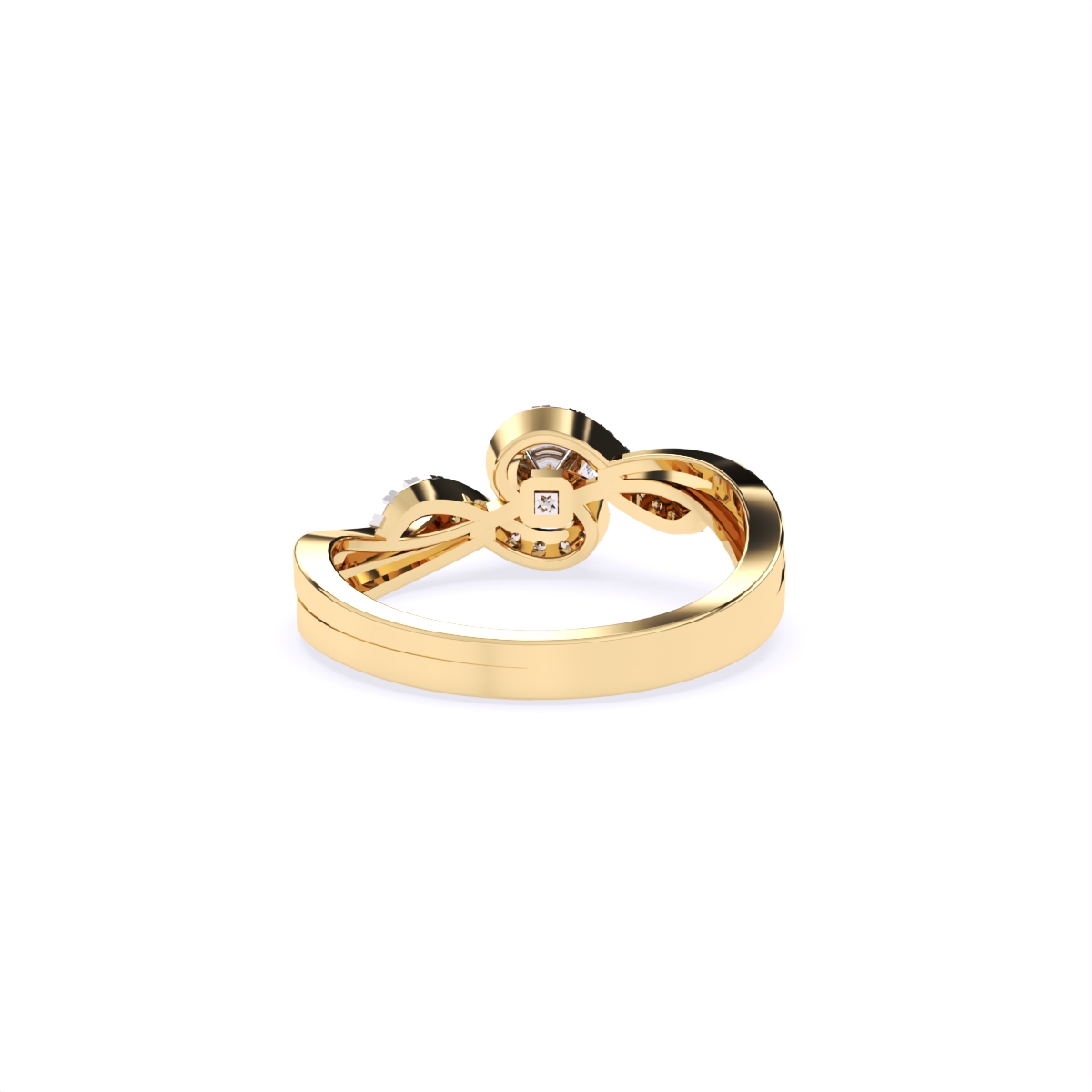 Modern Enchanted Twist Diamond Ring