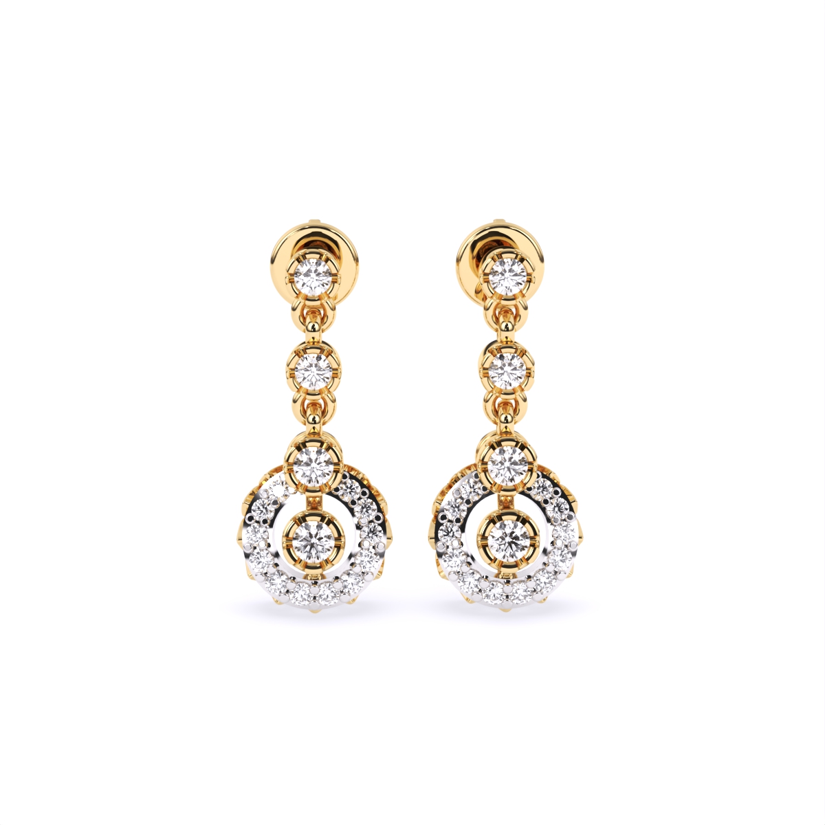 Halo Bloom Drop Earrings