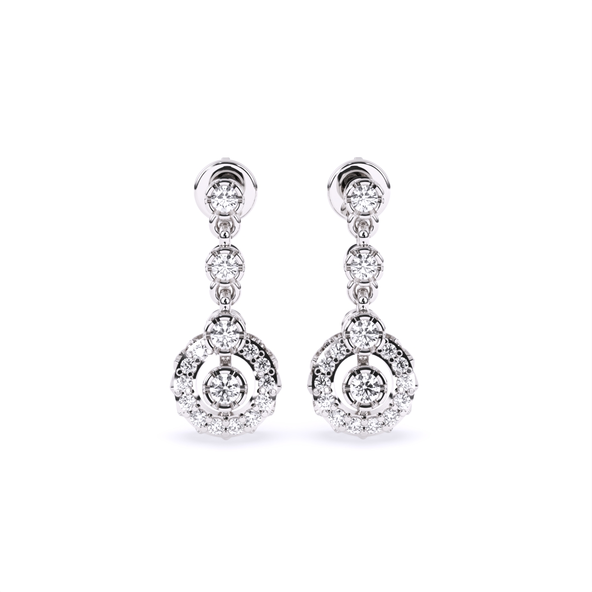 Halo Bloom Drop Earrings