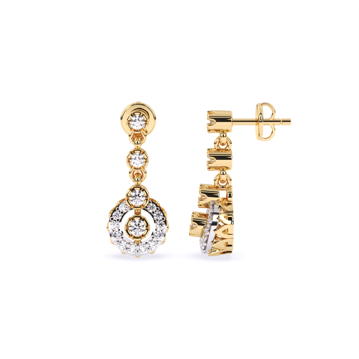 Halo Bloom Drop Earrings