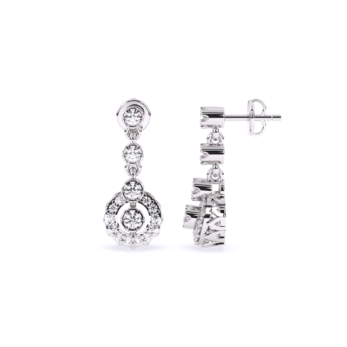 Halo Bloom Drop Earrings