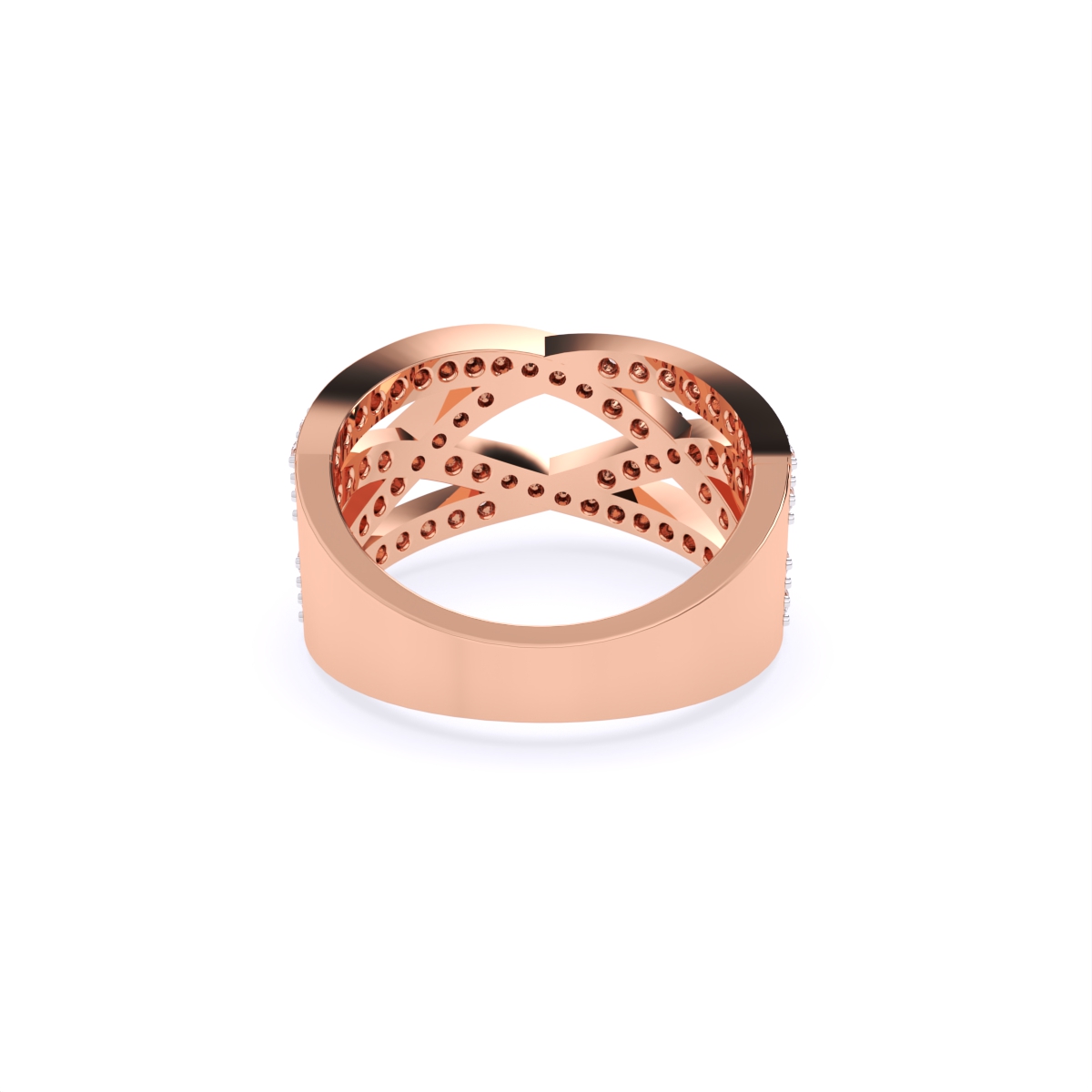 Criss-cross statement Diamond Ring