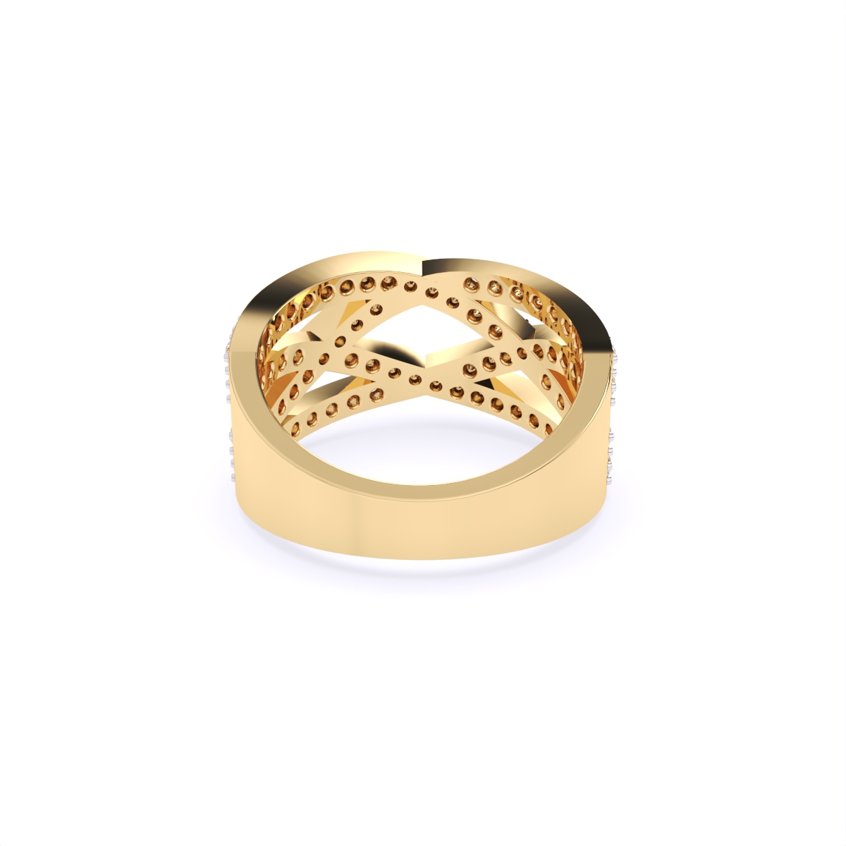 Criss-cross statement Diamond Ring