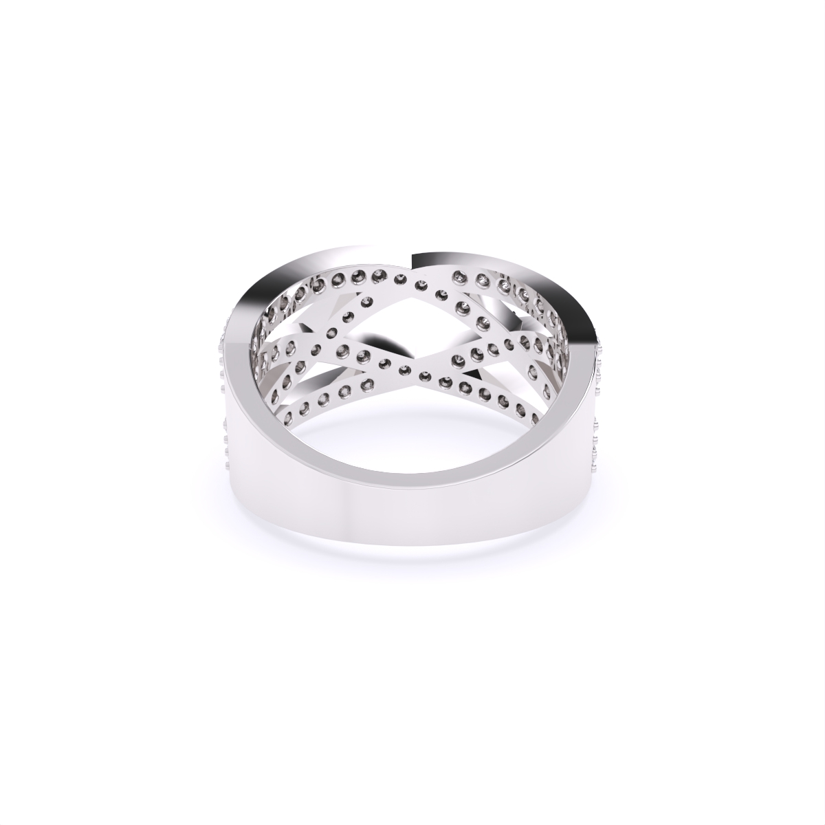 Criss-cross statement Diamond Ring