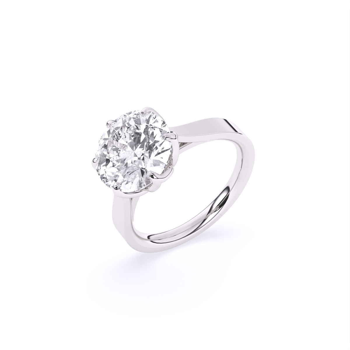 Six Prongs Solitaire Diamond Ring