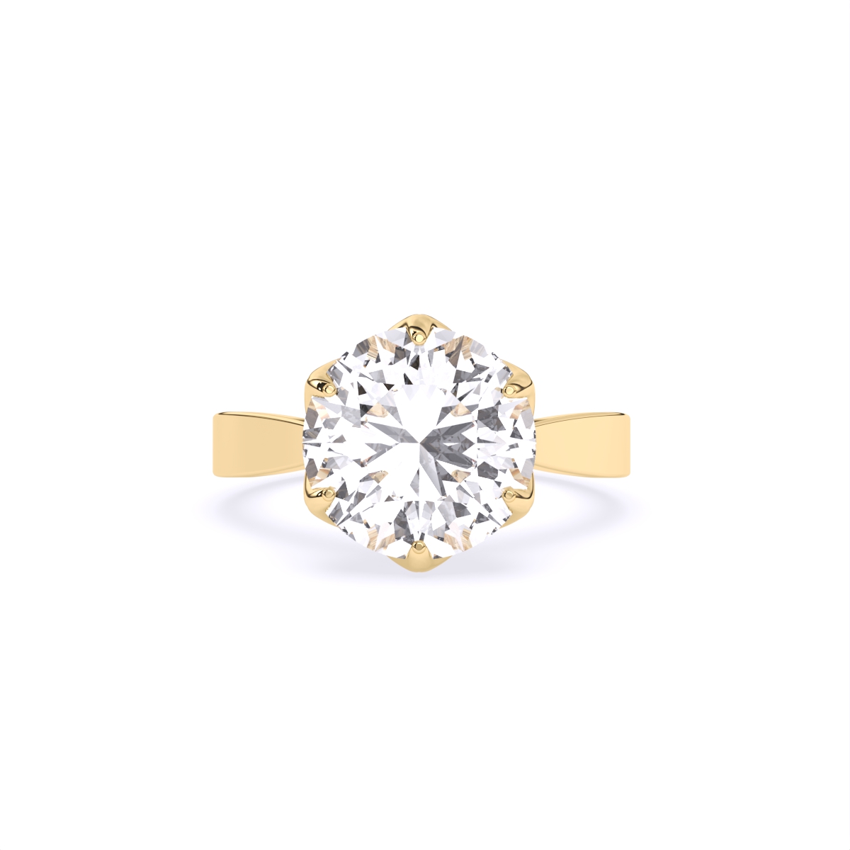 Six Prongs Solitaire Diamond Ring