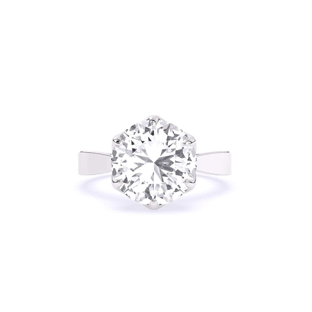 Six Prongs Solitaire Diamond Ring