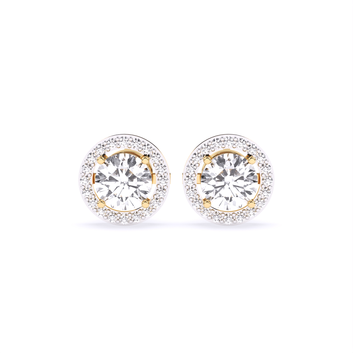 Whispering Halo Diamond Studs