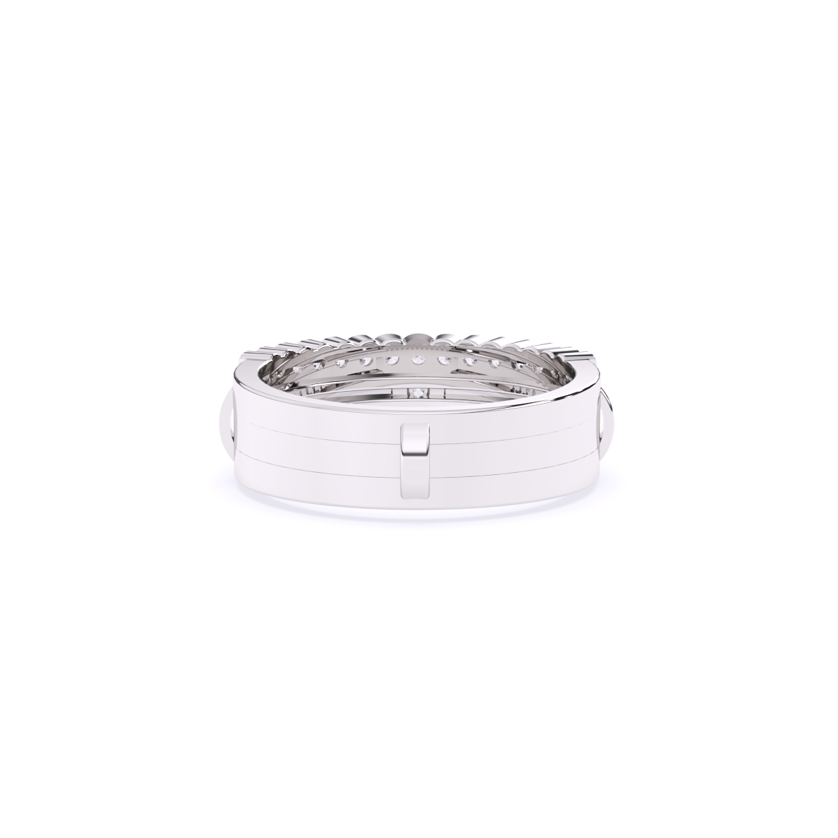 trio layered centerpiece diamond ring