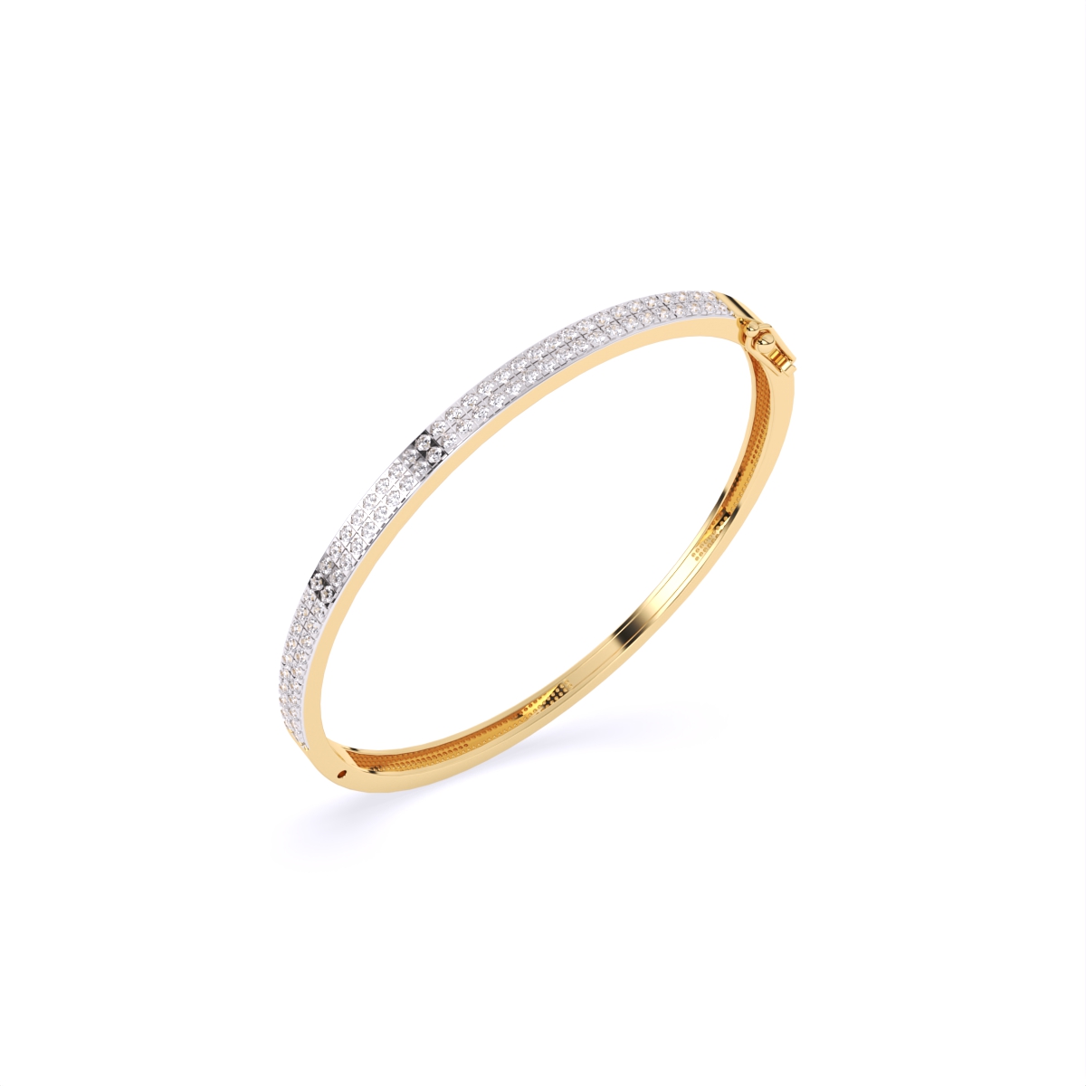 Eternity Two-Row Diamond Bangle